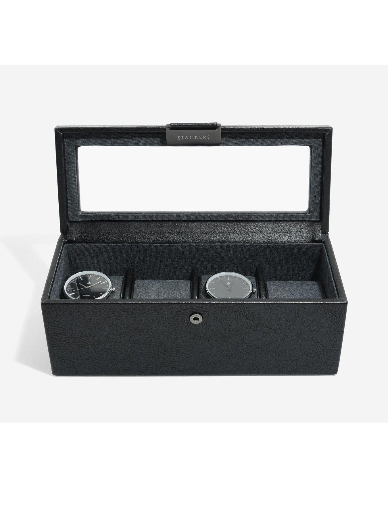 Image 2 of 3 of Stackers Black 4 Piece Watch Box