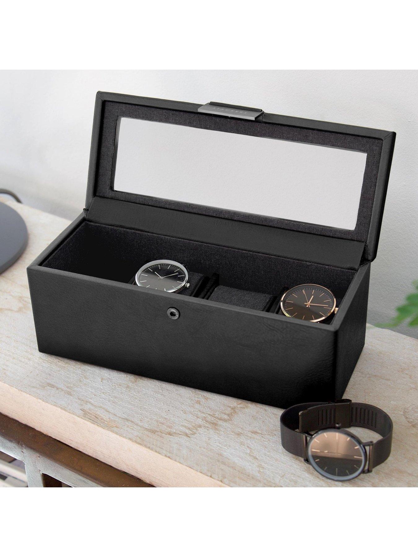 Image 3 of 3 of Stackers Black 4 Piece Watch Box