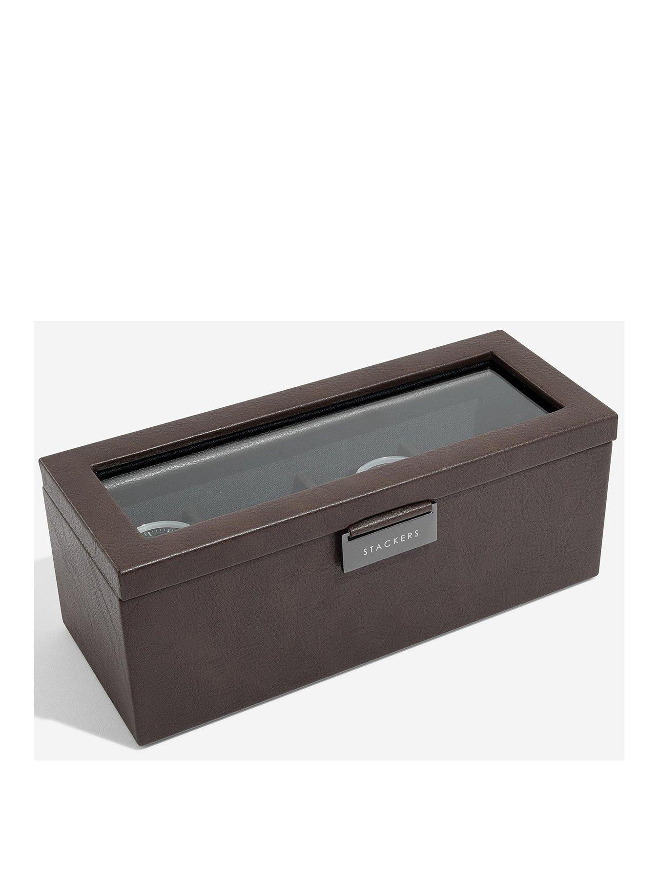 Image 1 of 3 of Stackers Brown 4 Piece Watch Box