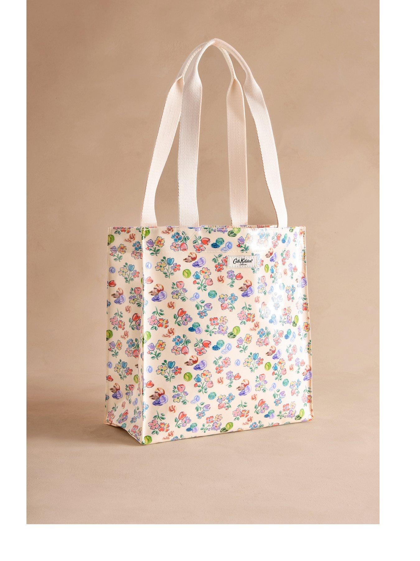 Image 1 of 3 of Cath Kidston Marble Print Medium Tote Book Bag - Grey