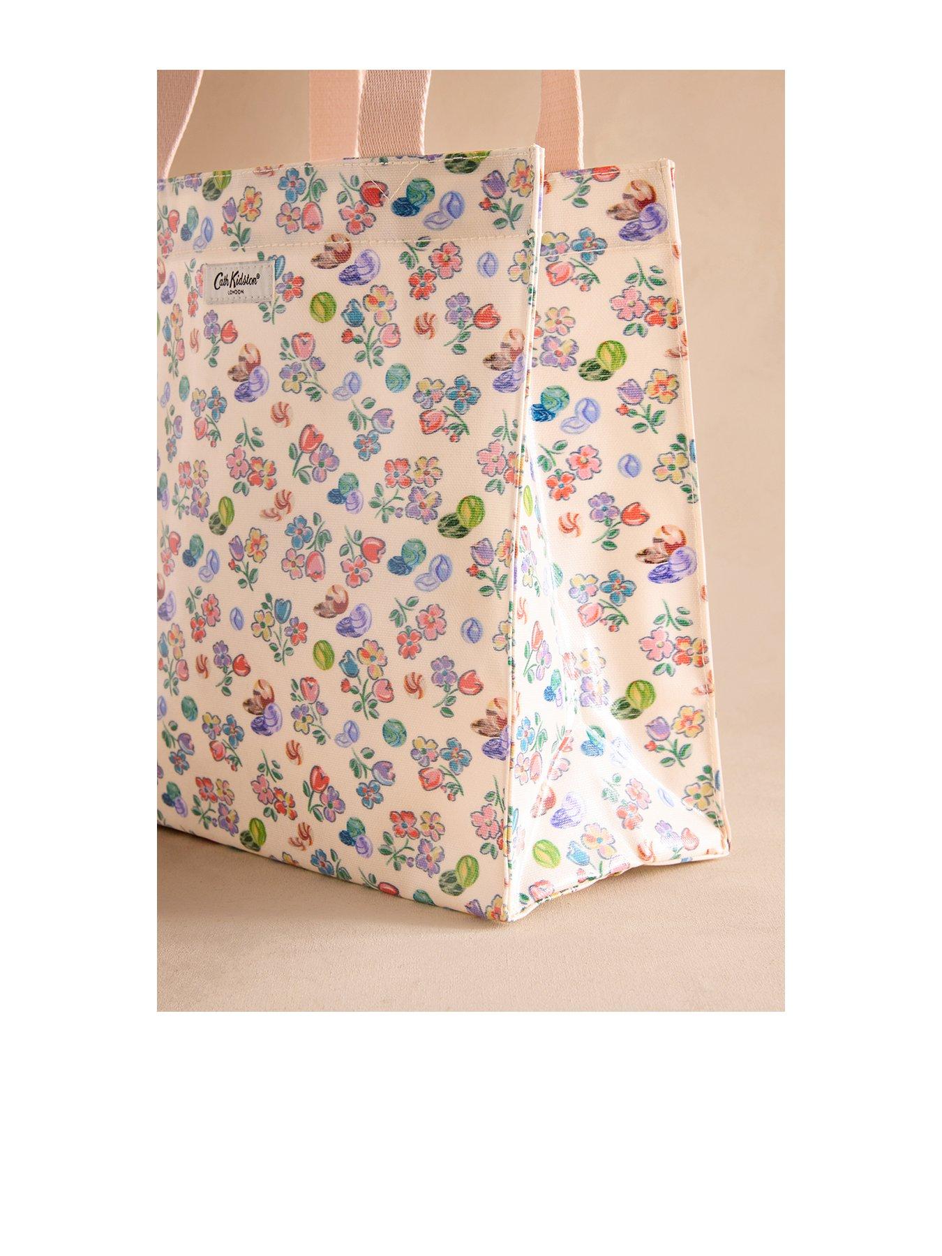 Image 2 of 3 of Cath Kidston Marble Print Medium Tote Book Bag - Grey
