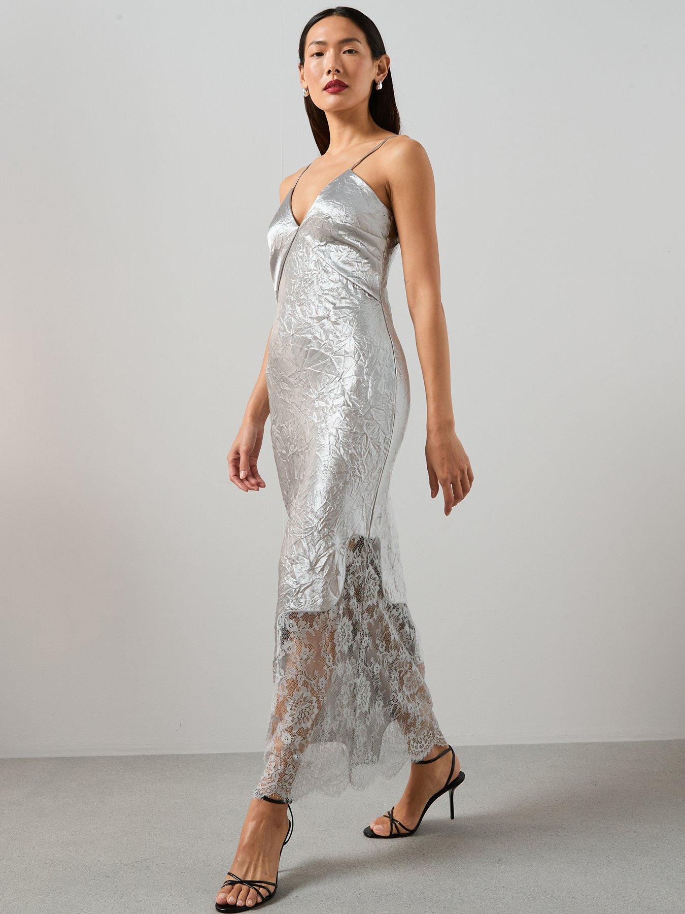 the-very-collection-lace-detail-satin-cami-dress-silver