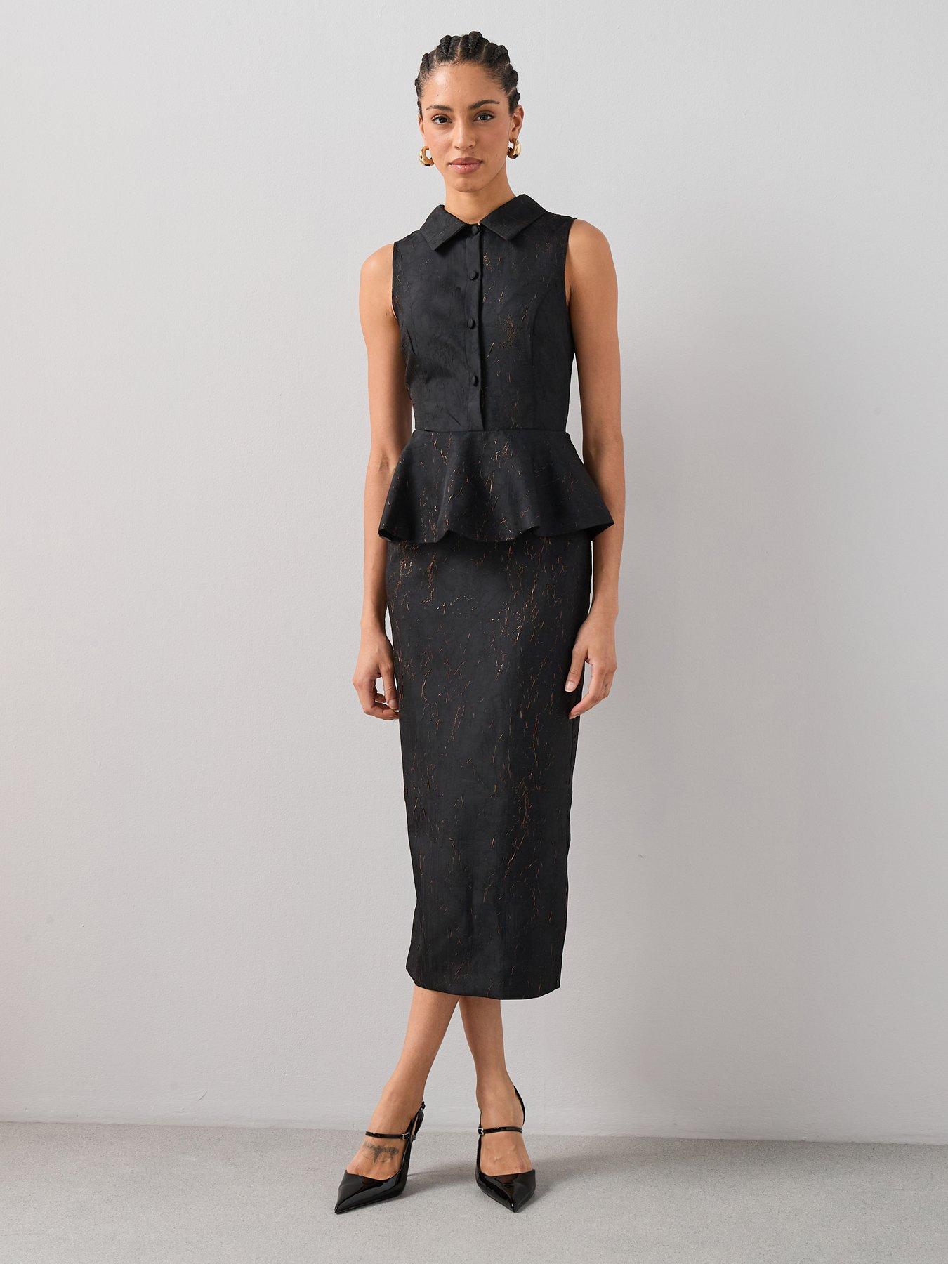 the-very-collection-peplum-waistcoat-midaxi-dress-black