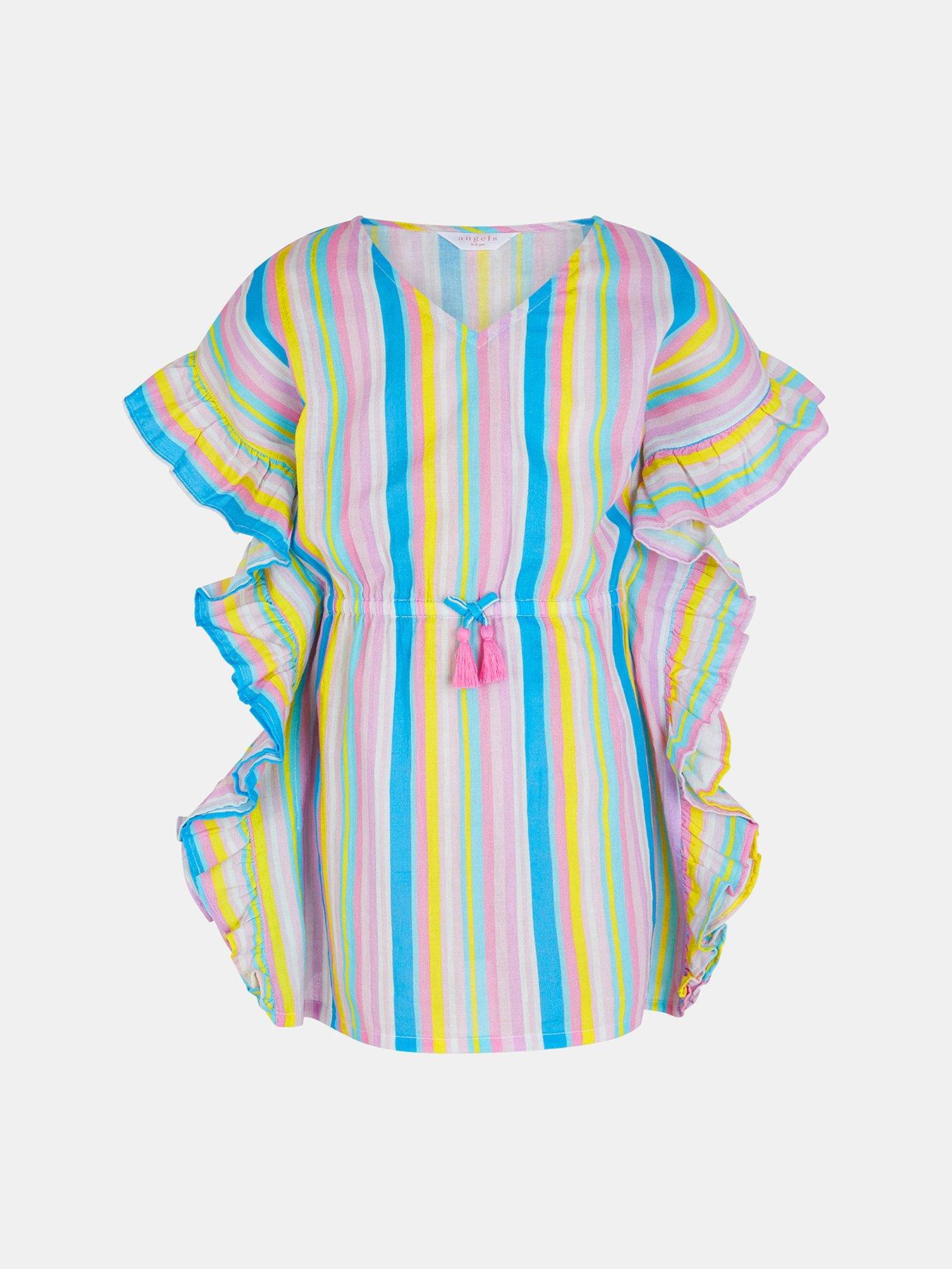 Accessorize Girls Stripe Print Kaftan - Multi