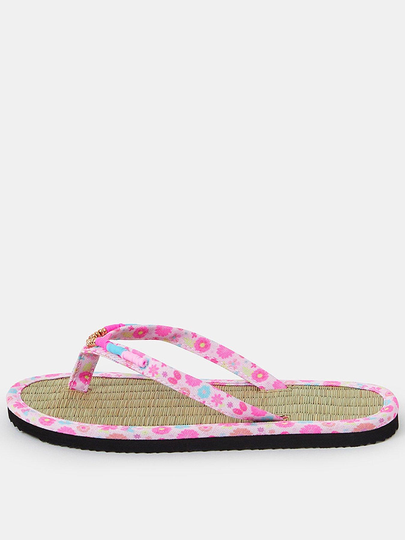 Accessorize Girls Seagrass Flip Flop - Pink