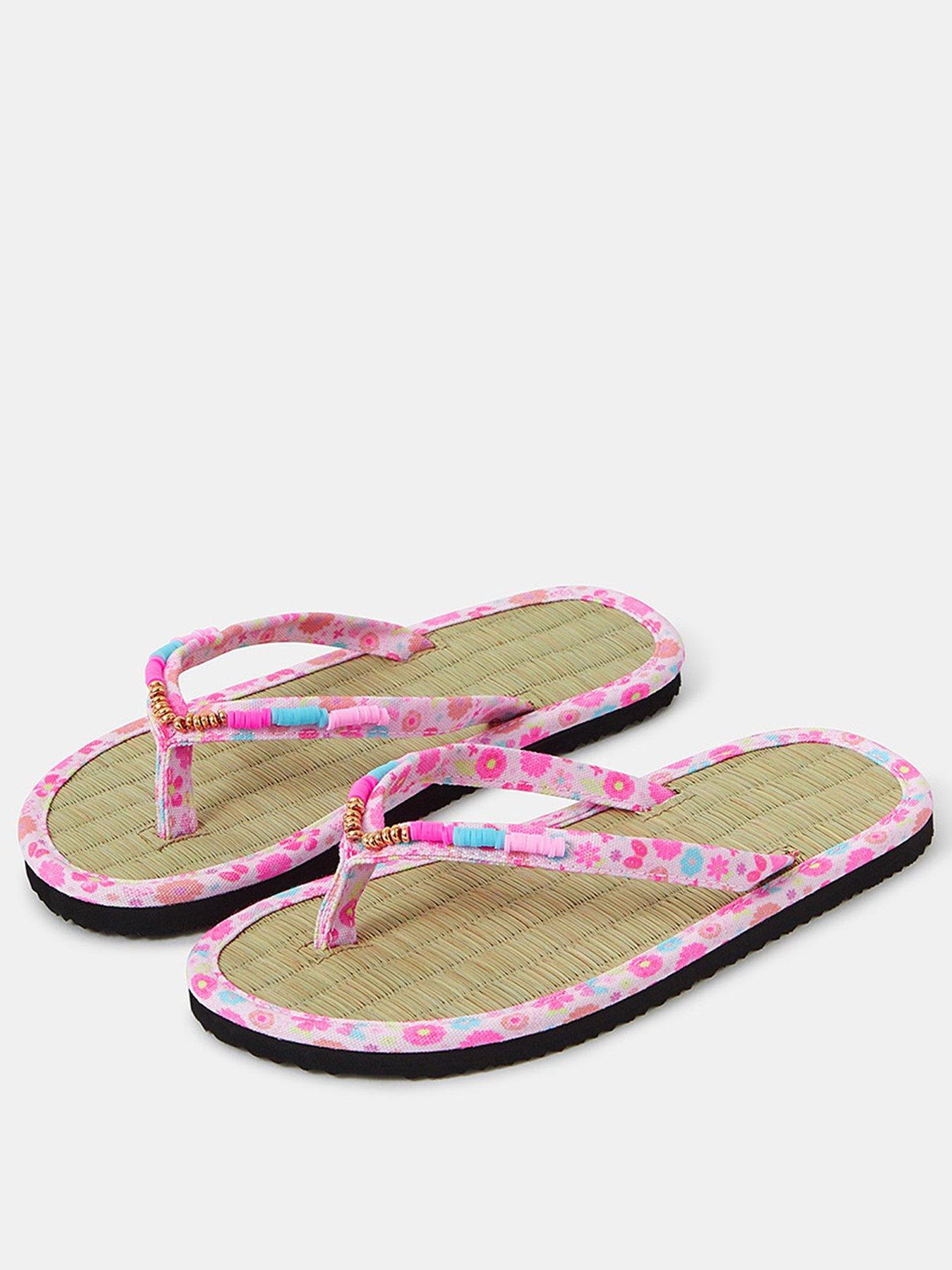 Image 2 of 3 of Accessorize Girls Seagrass Flip Flop - Pink
