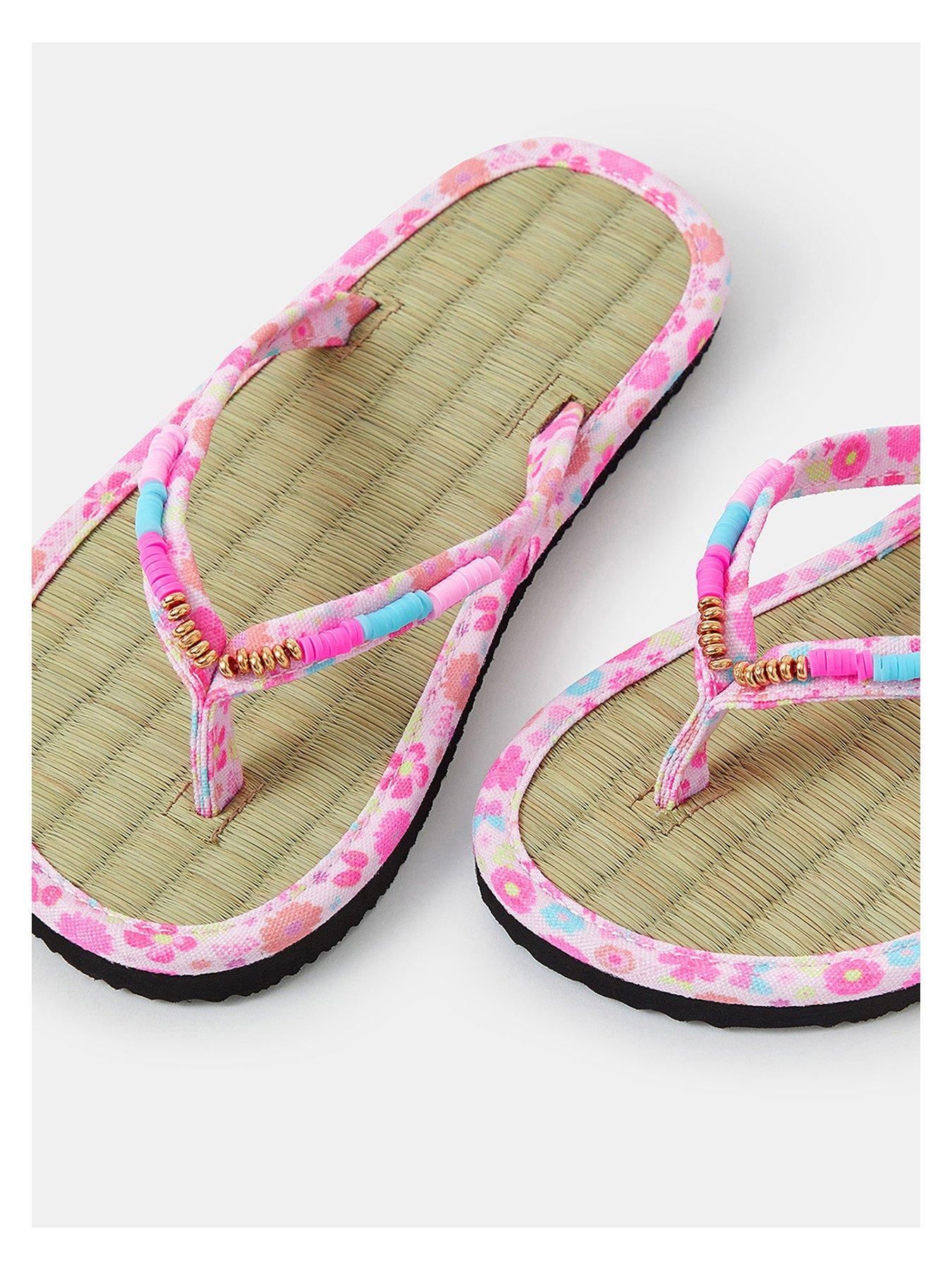 Image 3 of 3 of Accessorize Girls Seagrass Flip Flop - Pink