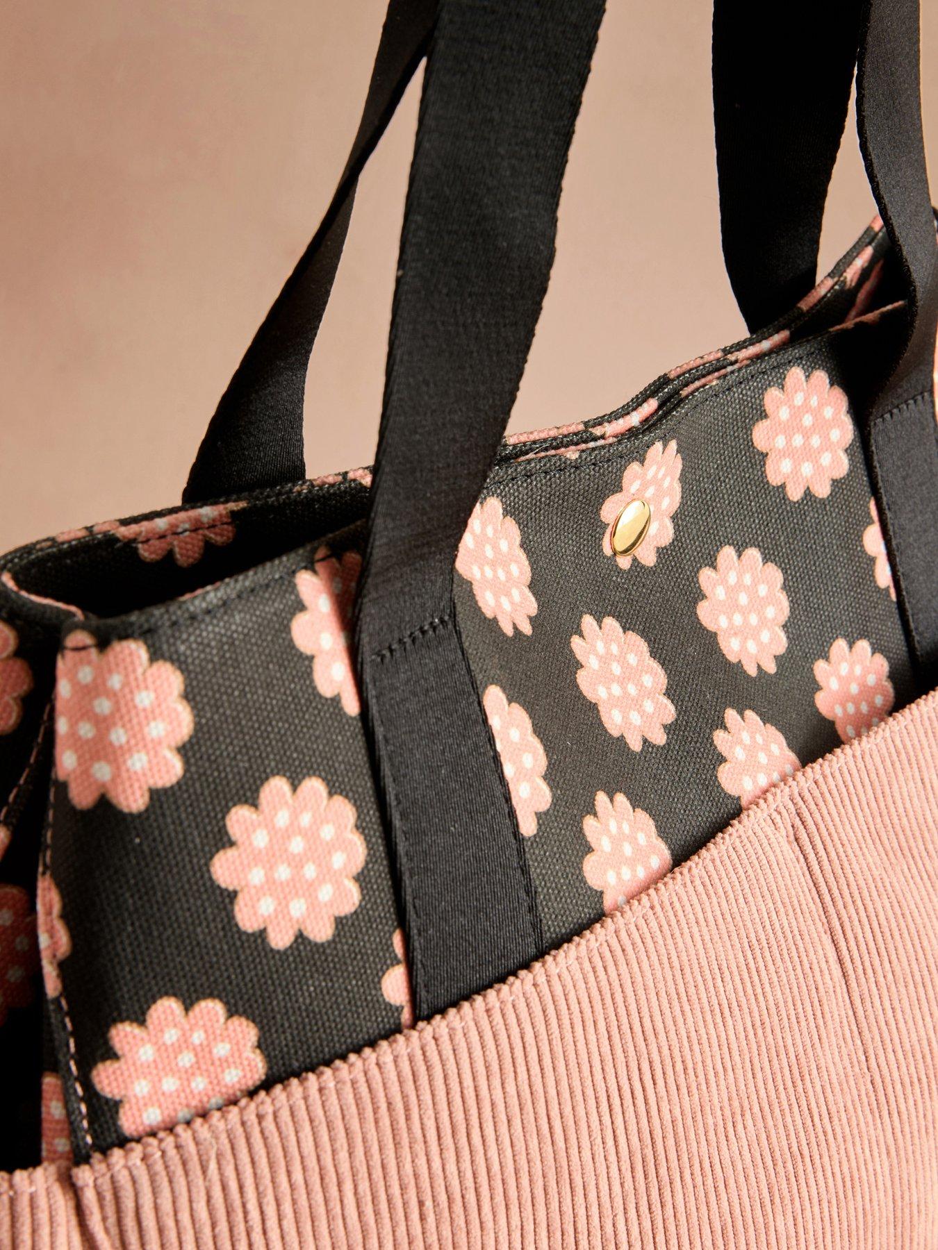 Image 3 of 4 of Cath Kidston Posey Spot Boxy Cord Tote Bag - Black