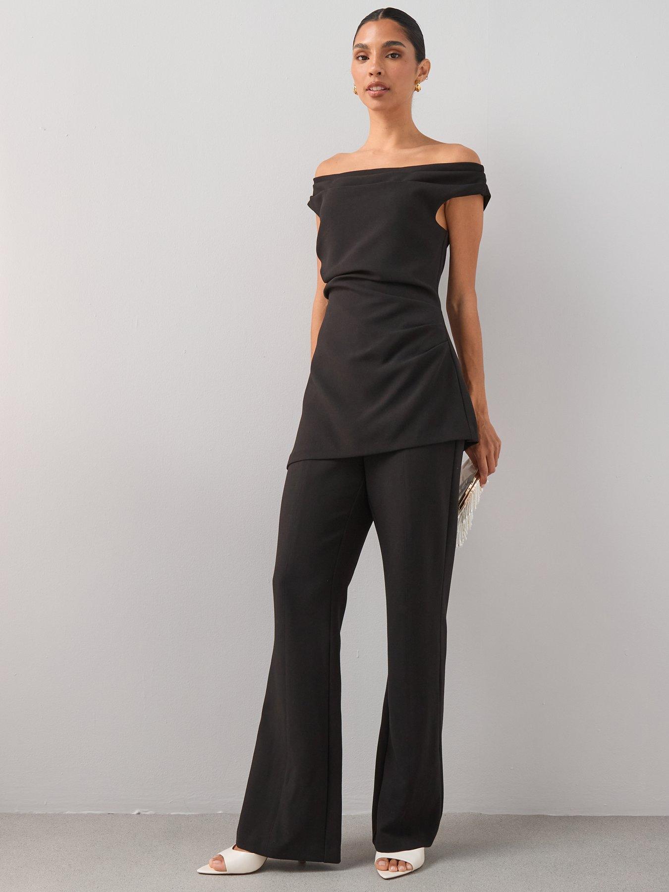 the-very-collection-ruched-bardot-jumpsuit-blackdetail