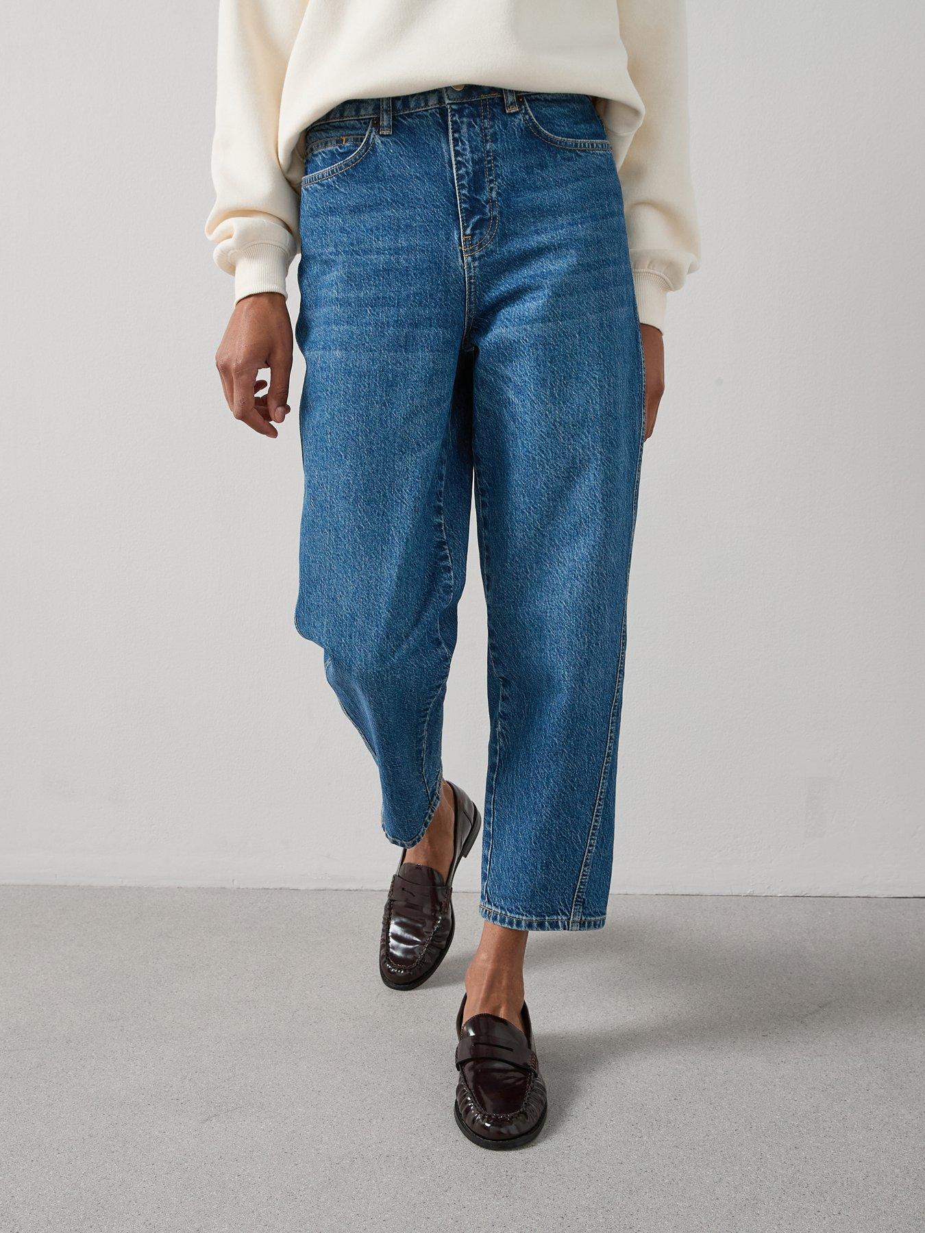 V by Very Carrot Fit High Waist Jeans - Dark Wash