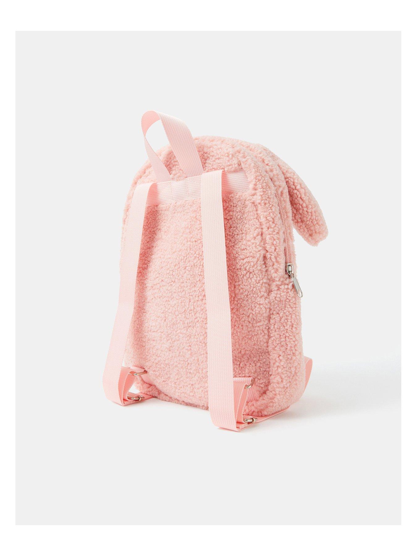 Image 2 of 4 of Accessorize Girls Fleece Bunny Backpack - Pink