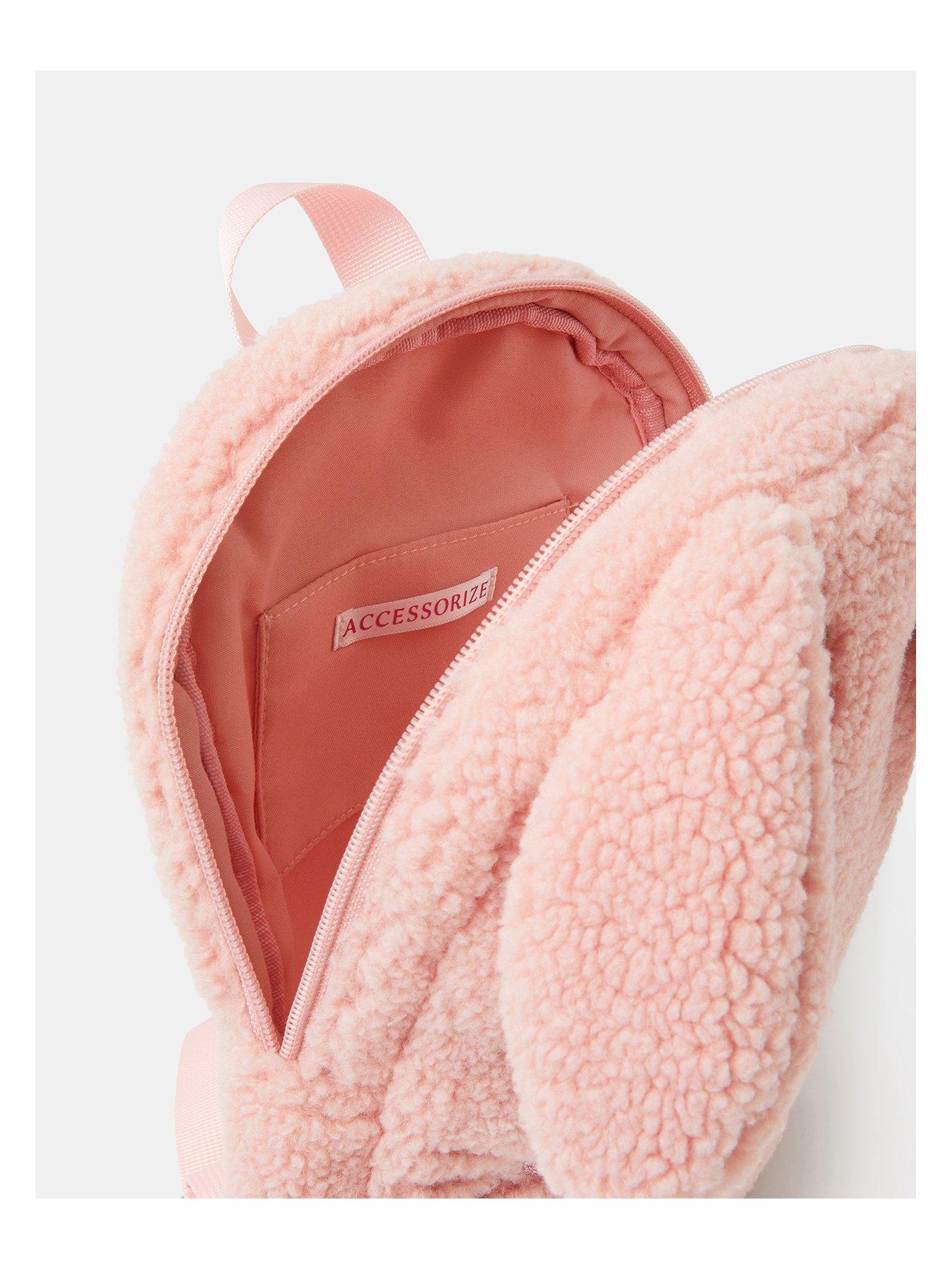 Image 4 of 4 of Accessorize Girls Fleece Bunny Backpack - Pink