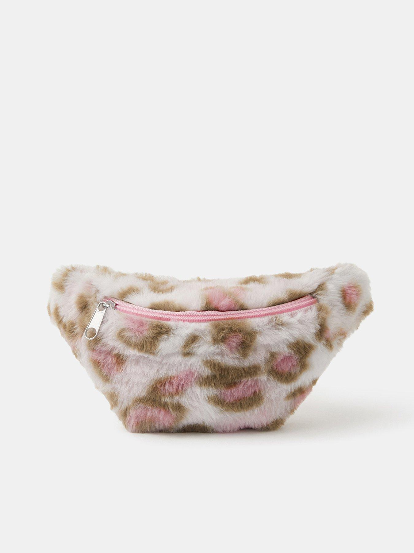 Accessorize Girls Furry Leopard Belt Bag - Multi