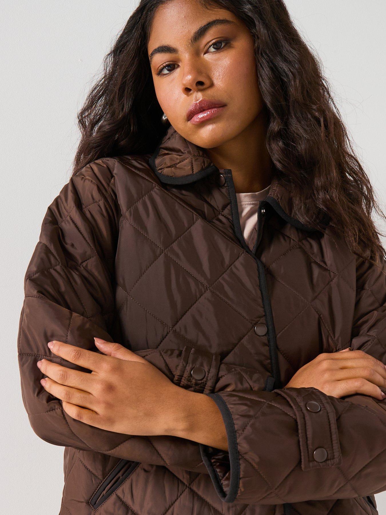 pieces-short-quilted-jacket-brownoutfit