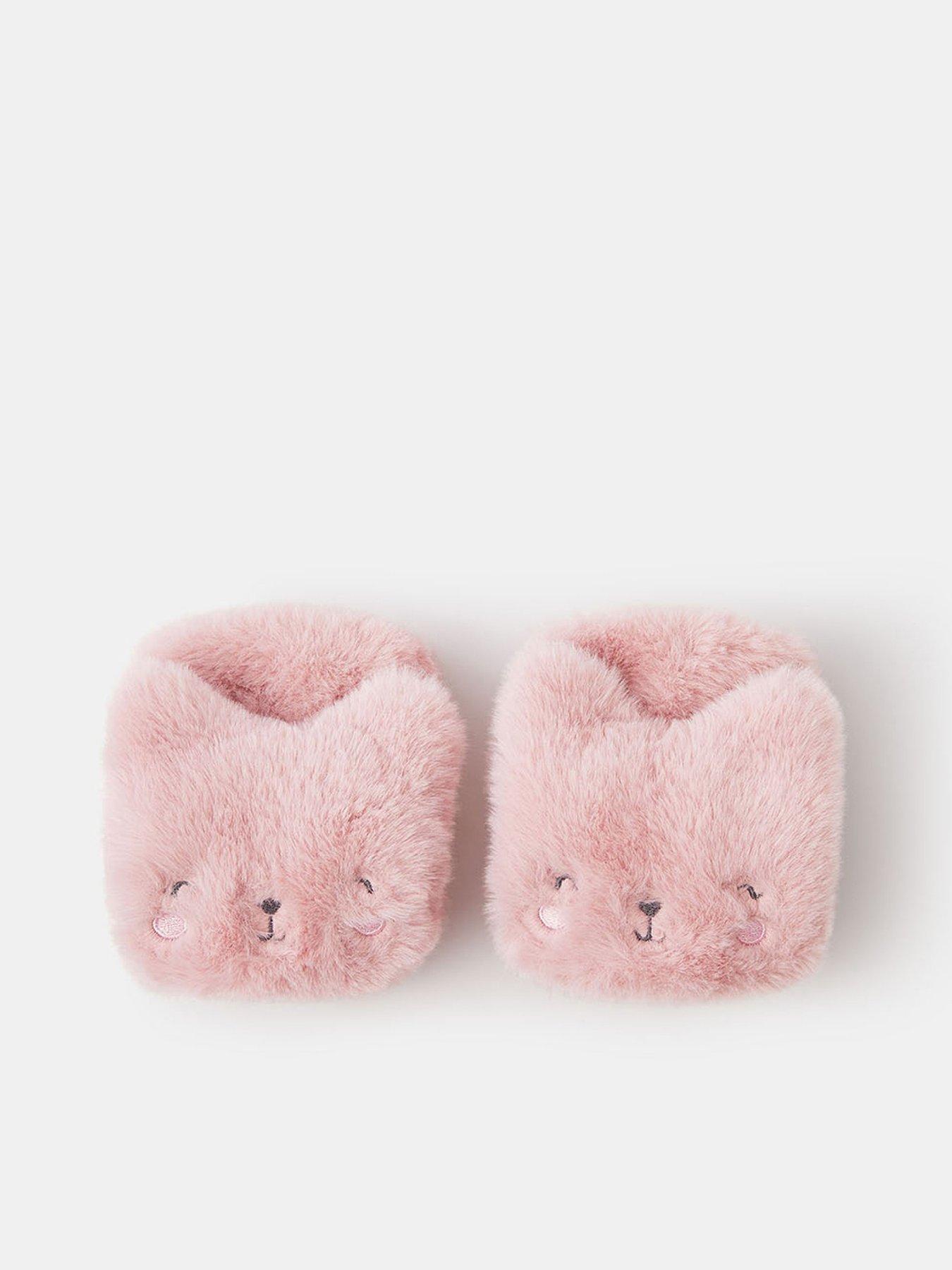 Accessorize Girls Fluffy Cat Mittens - Pink