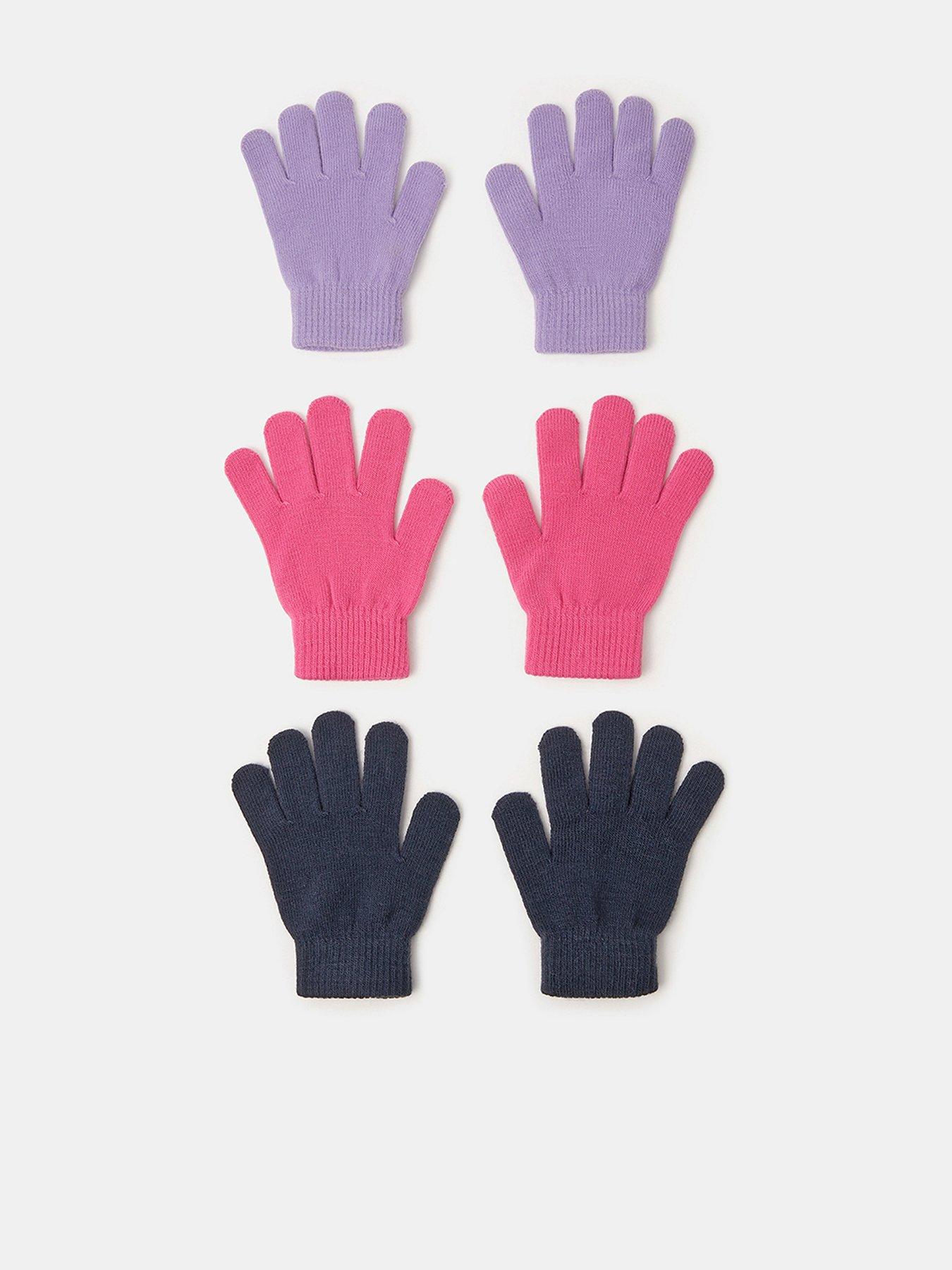 Accessorize Girls 3 Pack Gloves - Multi