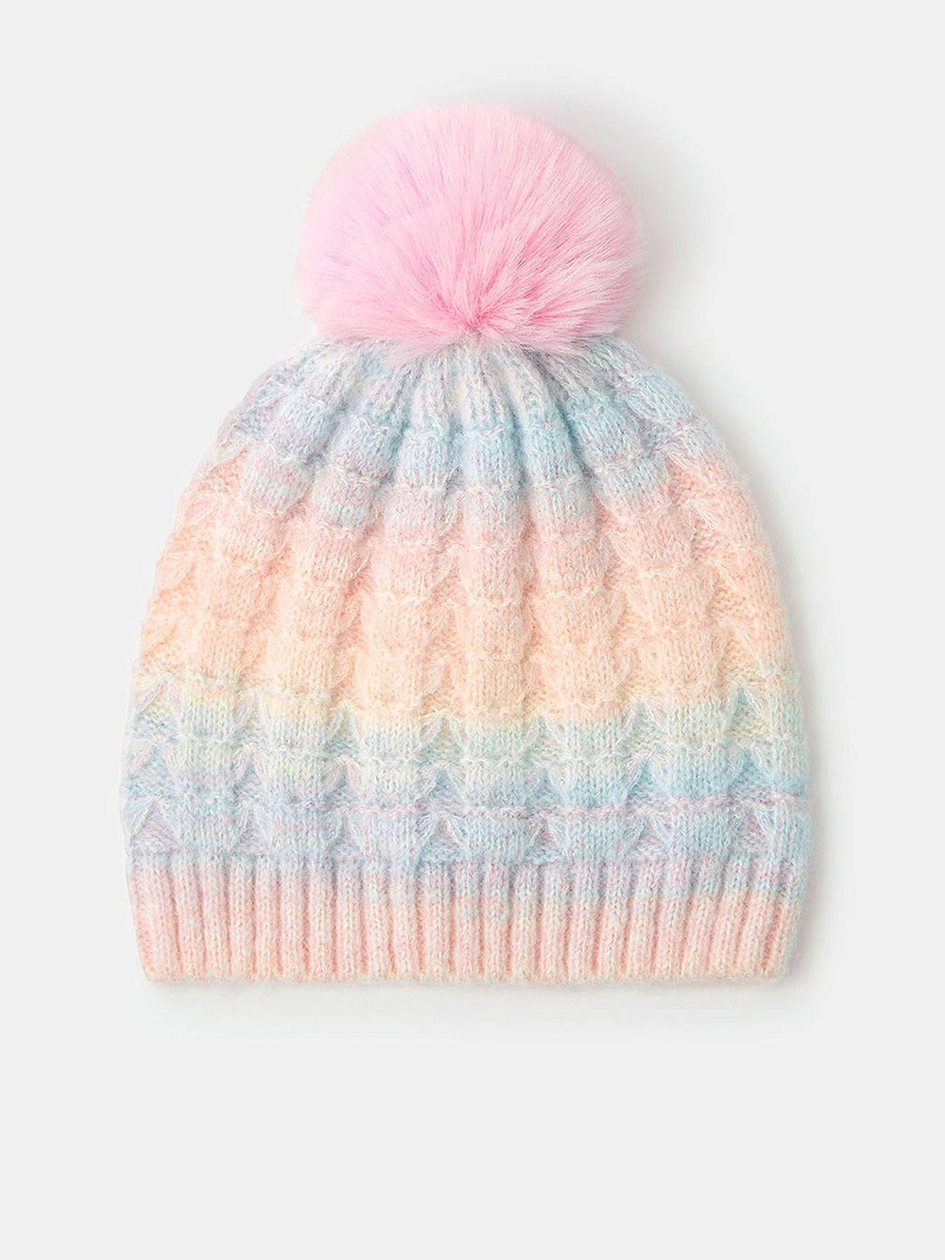 Accessorize Girls Ombre Pom Hat - Multi