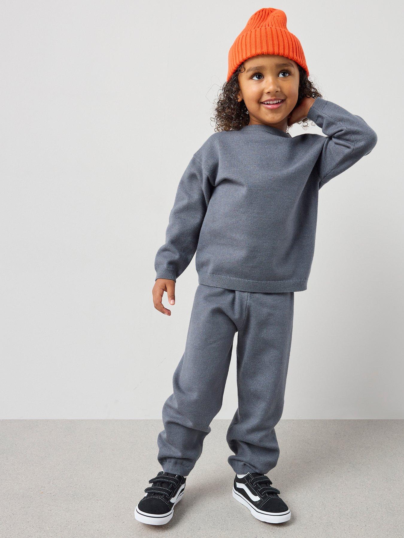 The Very Collection Boys Knitted Jumper And Joggers Outfit Set - Blue