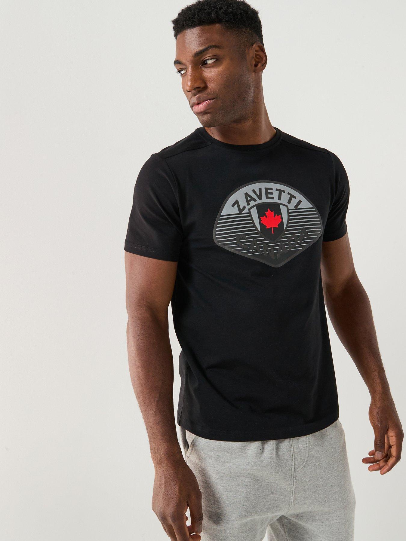 Zavetti Canada Botticini Short Sleeve Classic Large Logo T-Shirt - Black