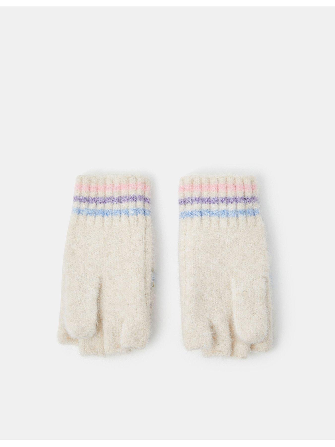Image 2 of 3 of Accessorize Girls Heart Fairisle Gloves - Multi