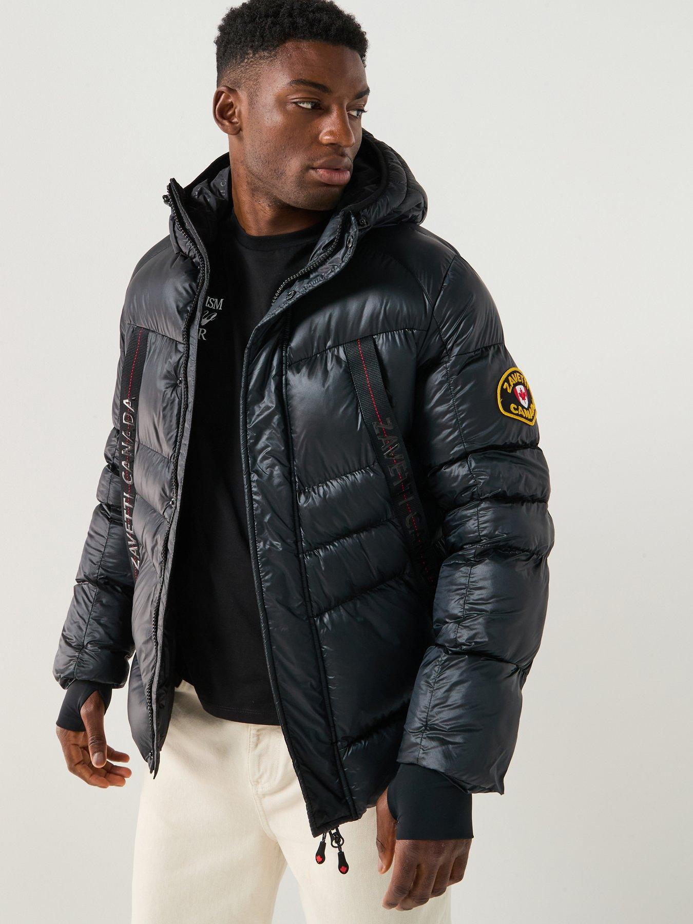 Image 1 of 6 of Zavetti Canada Malzini Short Padded Coat - Black