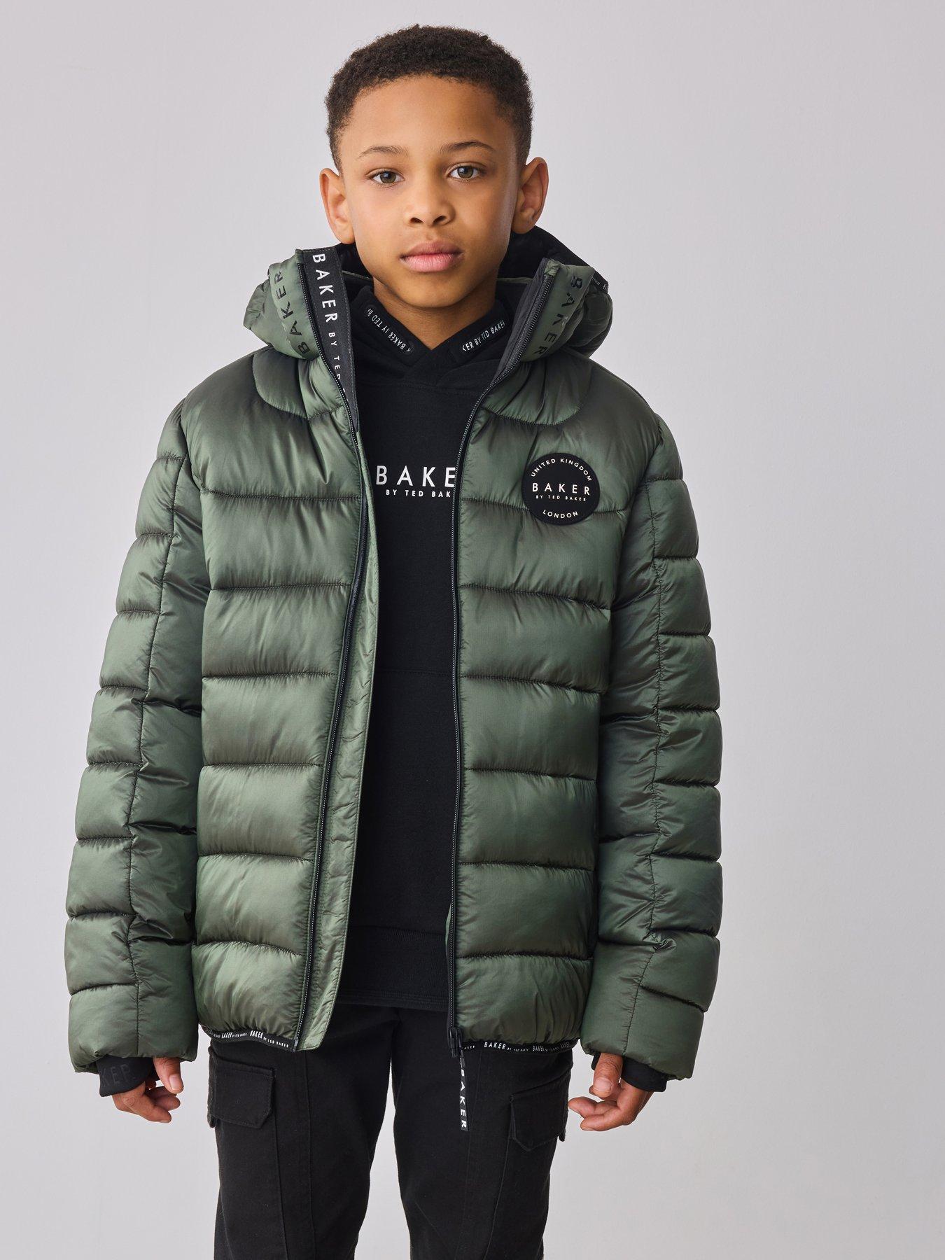 Ted Baker Boys Midweight Coat - Khaki Green