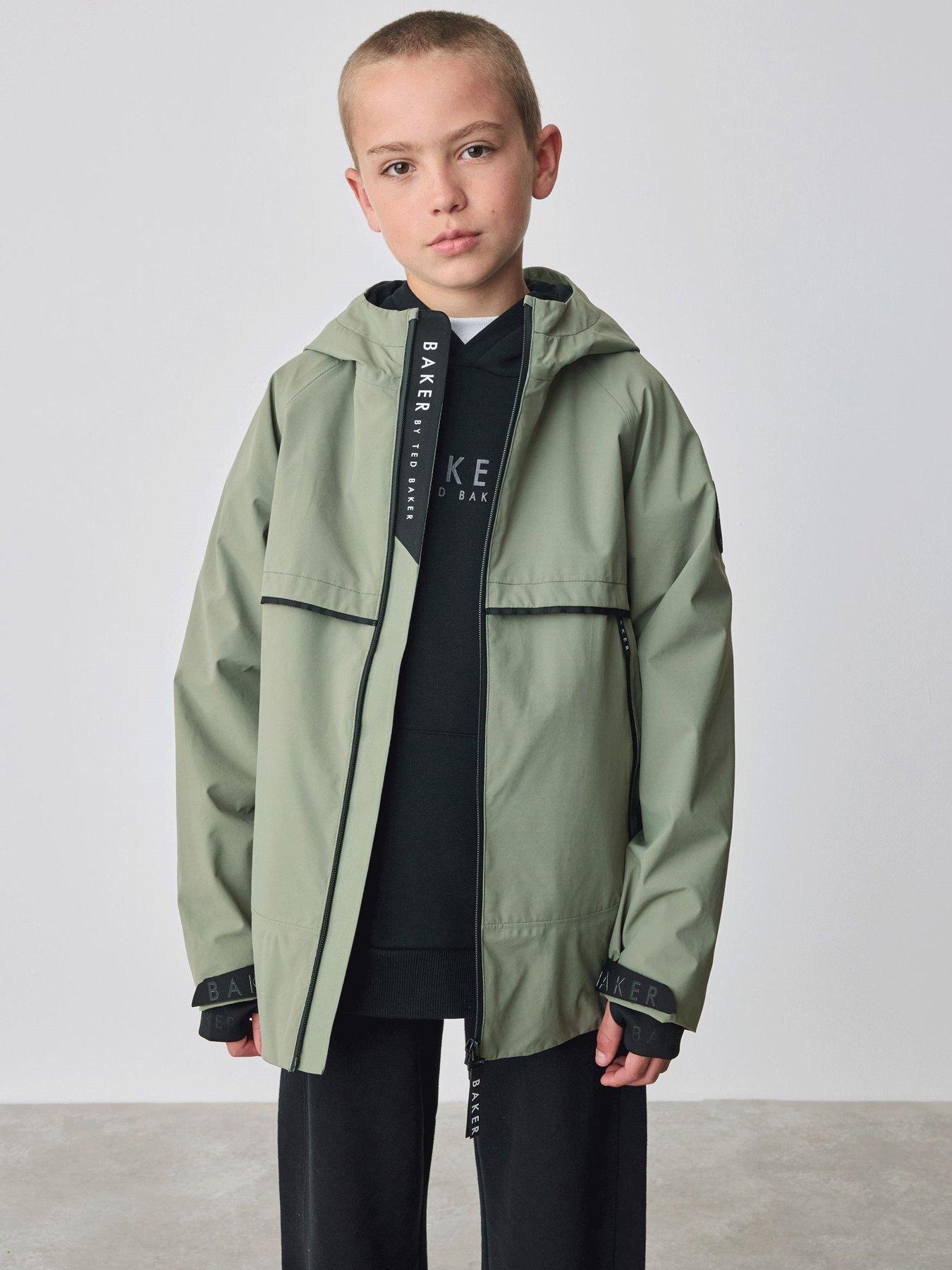 Image 1 of 6 of Ted Baker Older Boys Waterproof Coat - Green