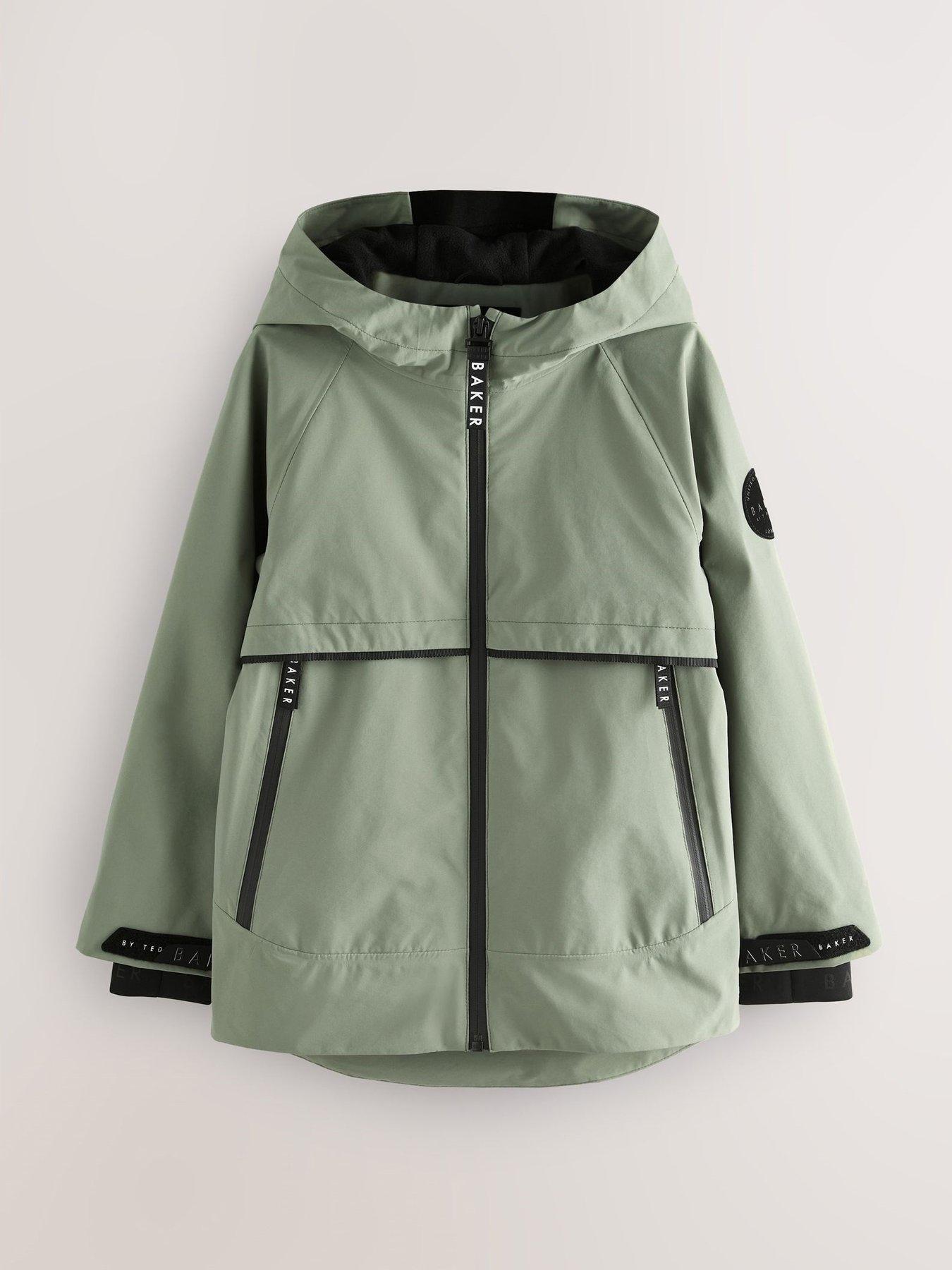 Image 5 of 6 of Ted Baker Older Boys Waterproof Coat - Green