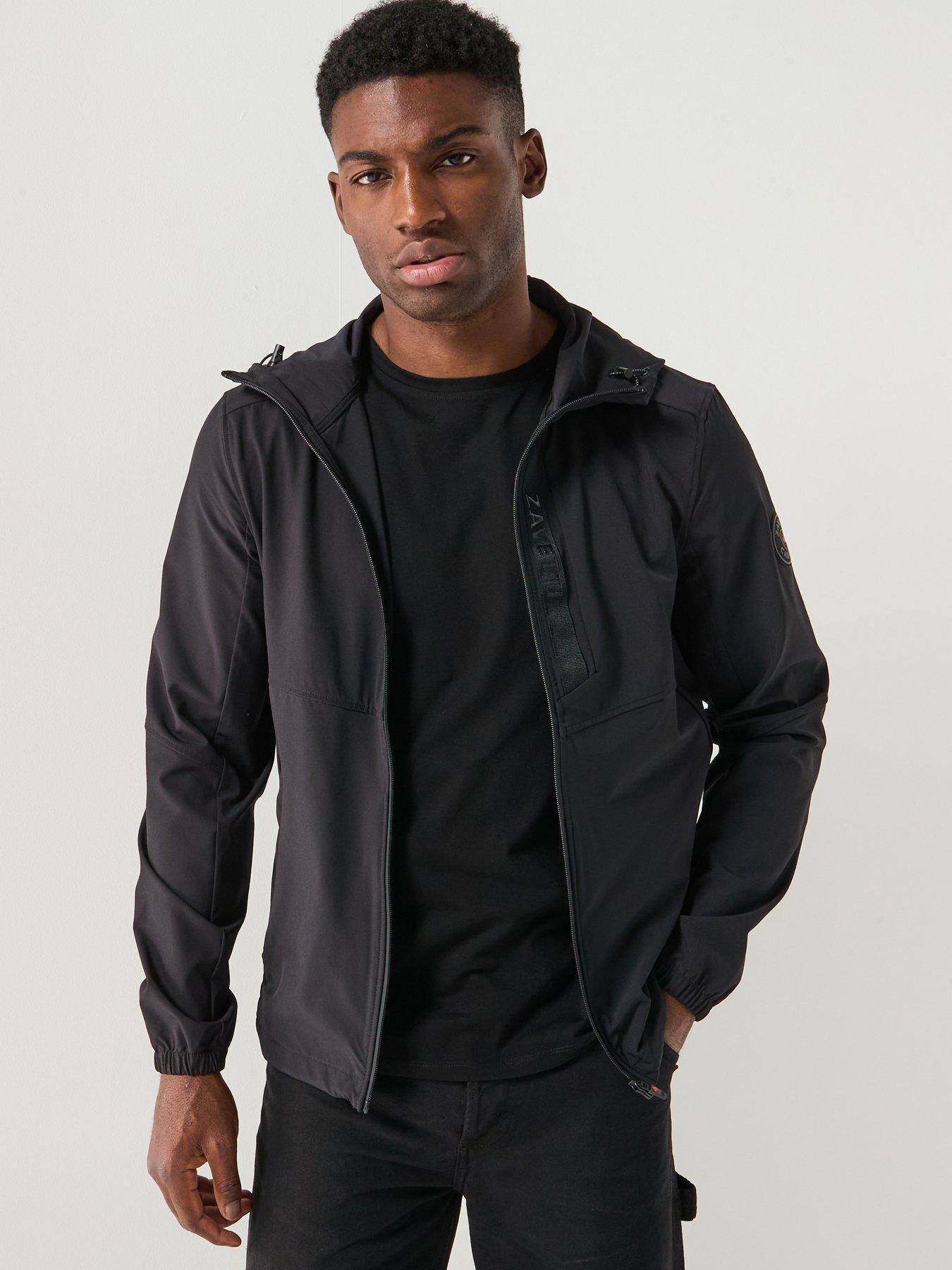 Zavetti Canada Verozo Reflective Zip Through Woven Hoodie - Black