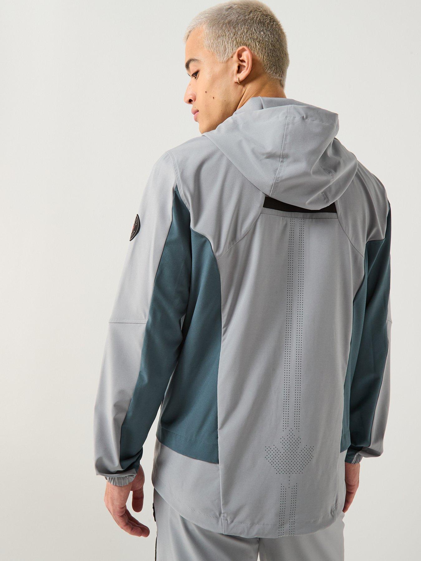 zavetti-canada-verozo-reflective-zip-through-woven-hoody-greystillFront
