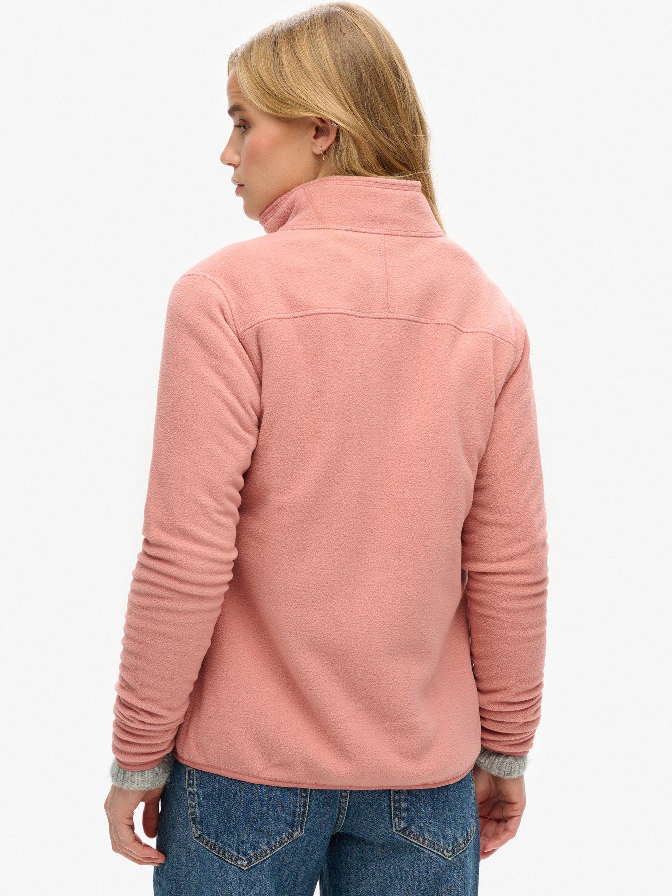 Image 2 of 6 of Superdry Polar Fleece Full Zip Sweat - Pink