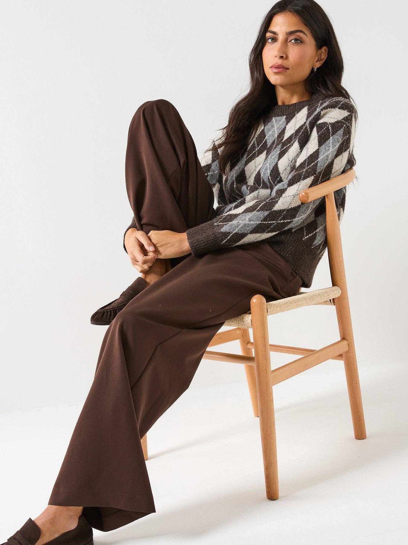 pieces-wide-leg-trousers-brownoutfit