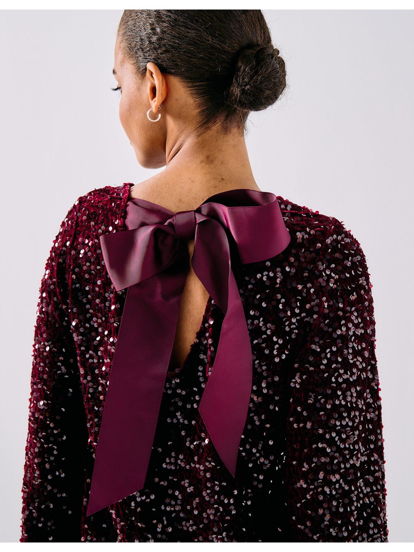 pieces-long-sleeve-deep-back-bow-top-redoutfit