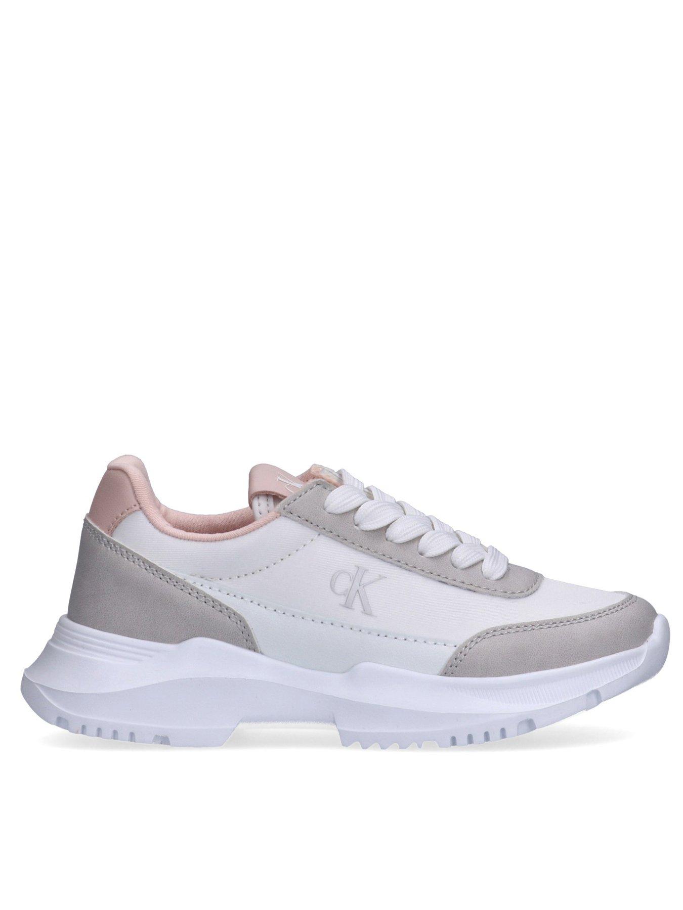 Calvin Klein Jeans Girls Low Cut Lace-Up Trainers - White