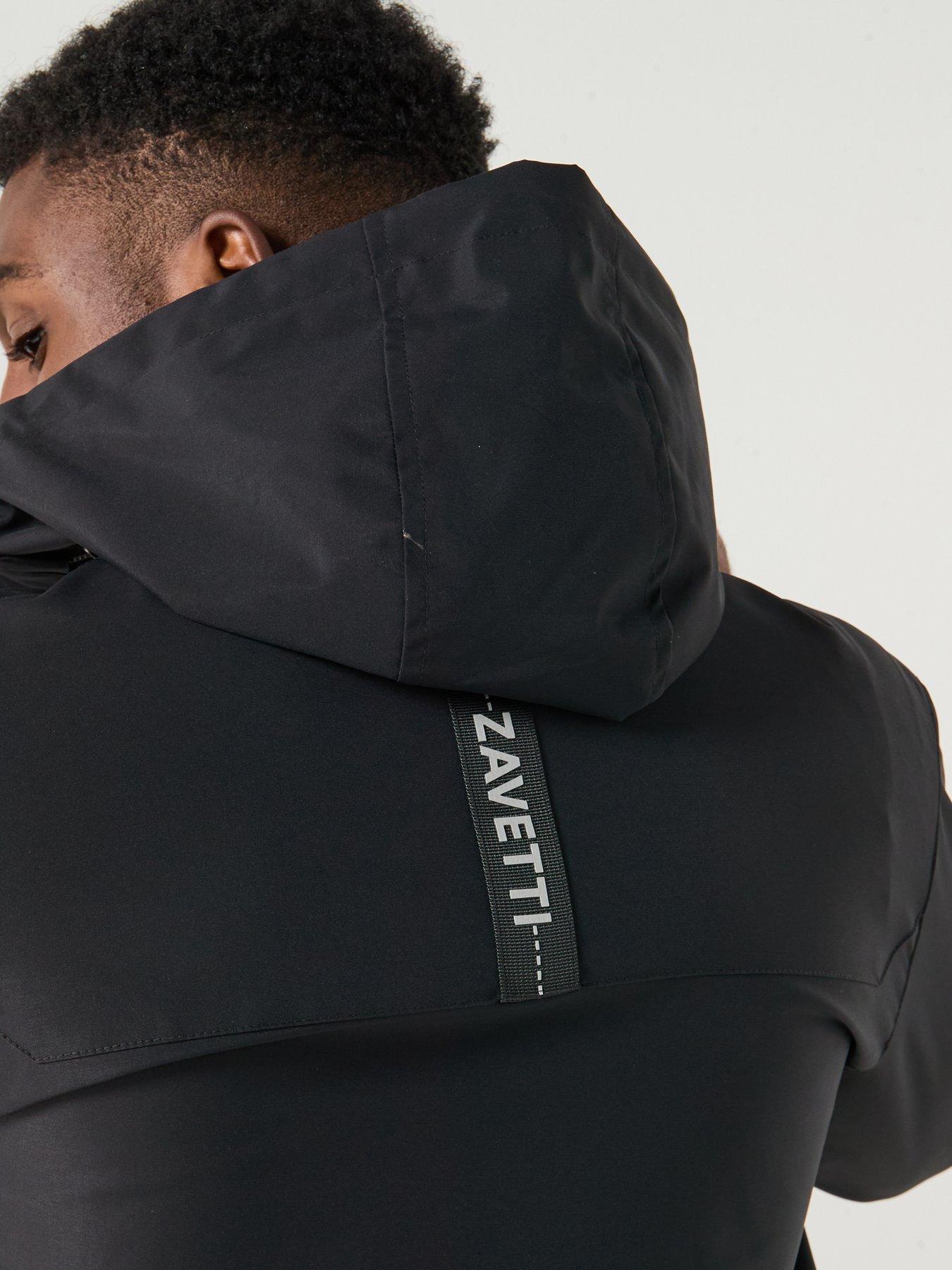 Image 5 of 6 of Zavetti Canada Zavetti Canada Bennaro Hooded Windbreaker Jacket - Black