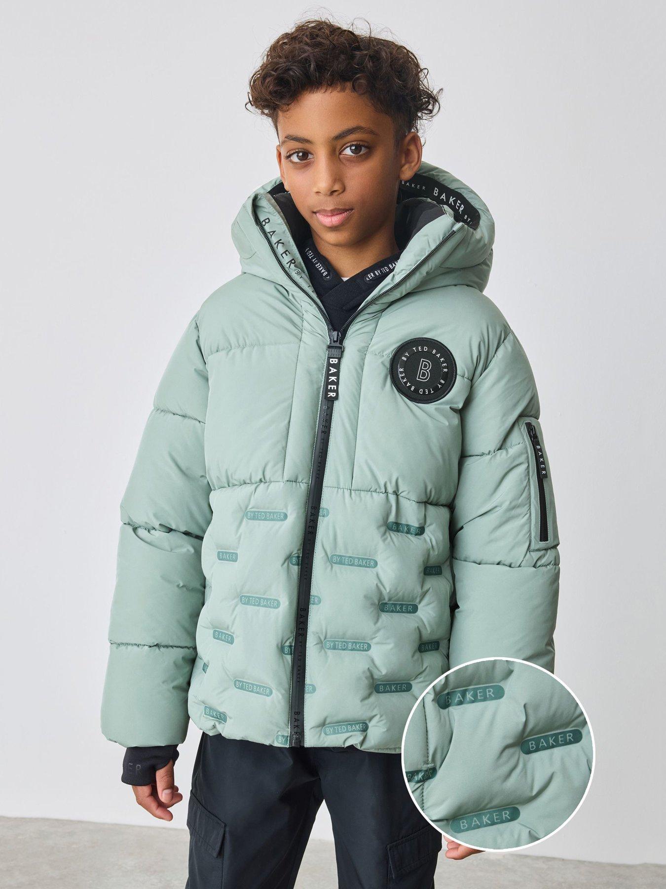 Image 1 of 6 of Ted Baker Boys Heatseal Coat - Green