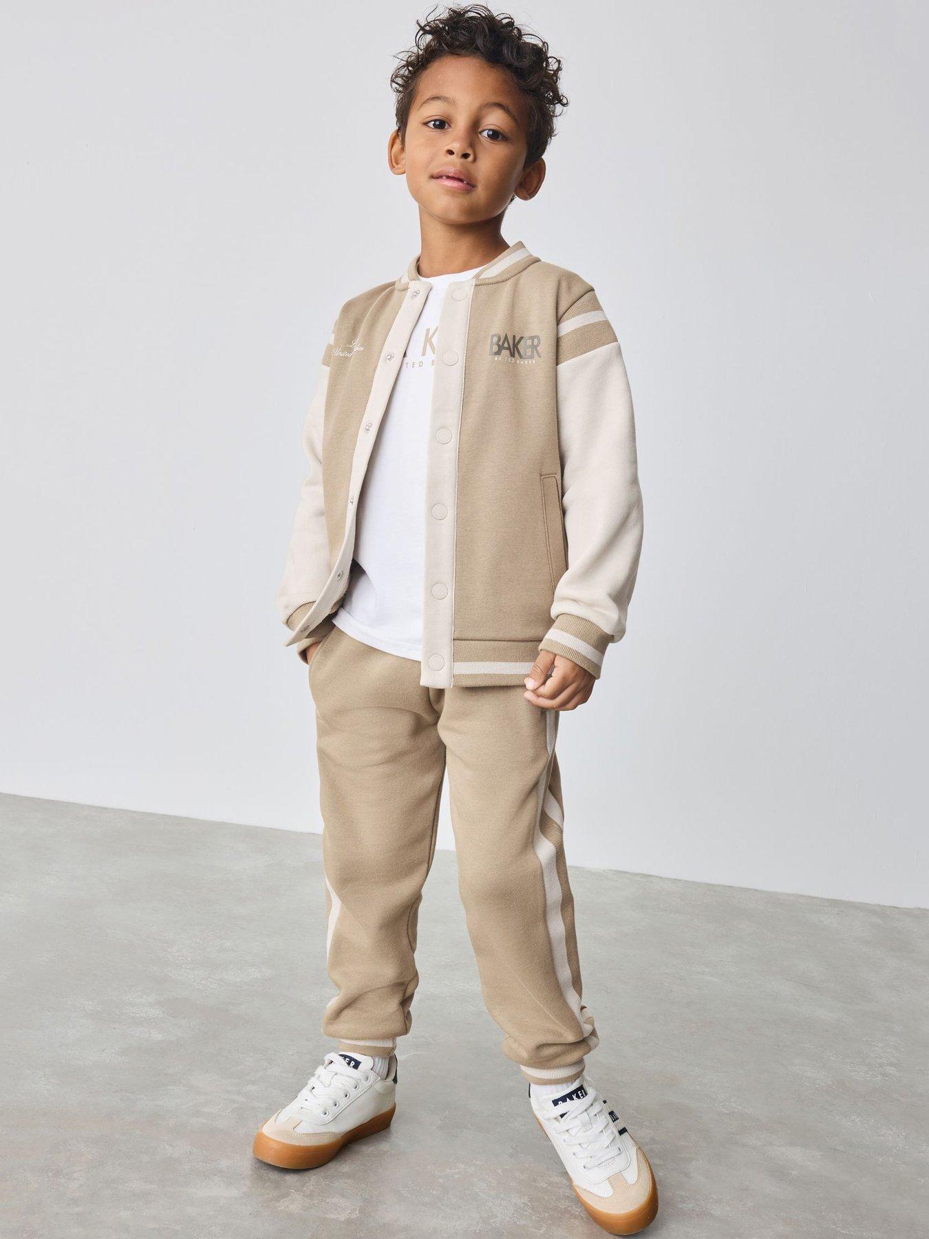 Ted Baker Boys Varsity Jogger Set - Beige