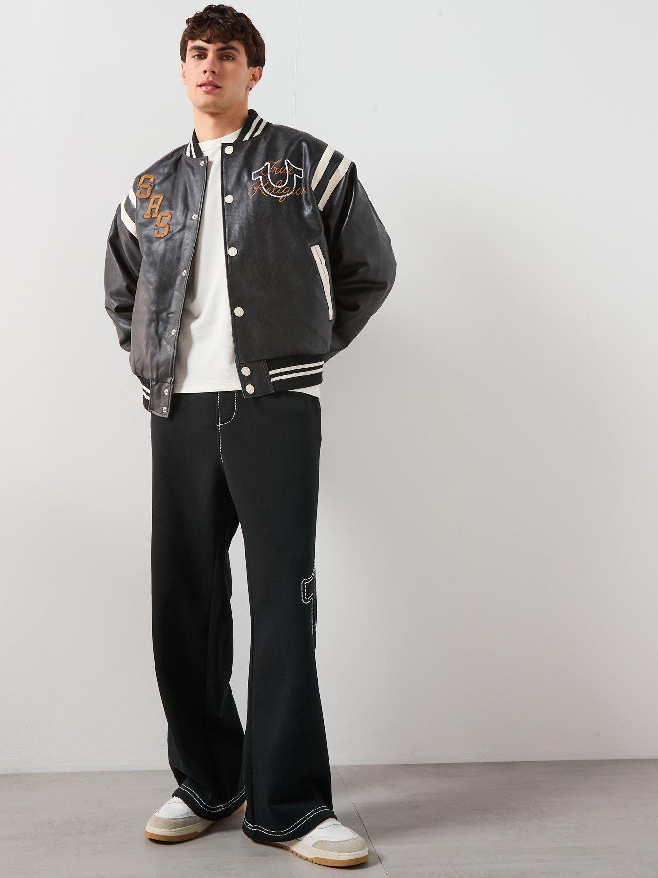 Image 3 of 6 of TRUE RELIGION Retro Varsity Bomber Jacket - Black