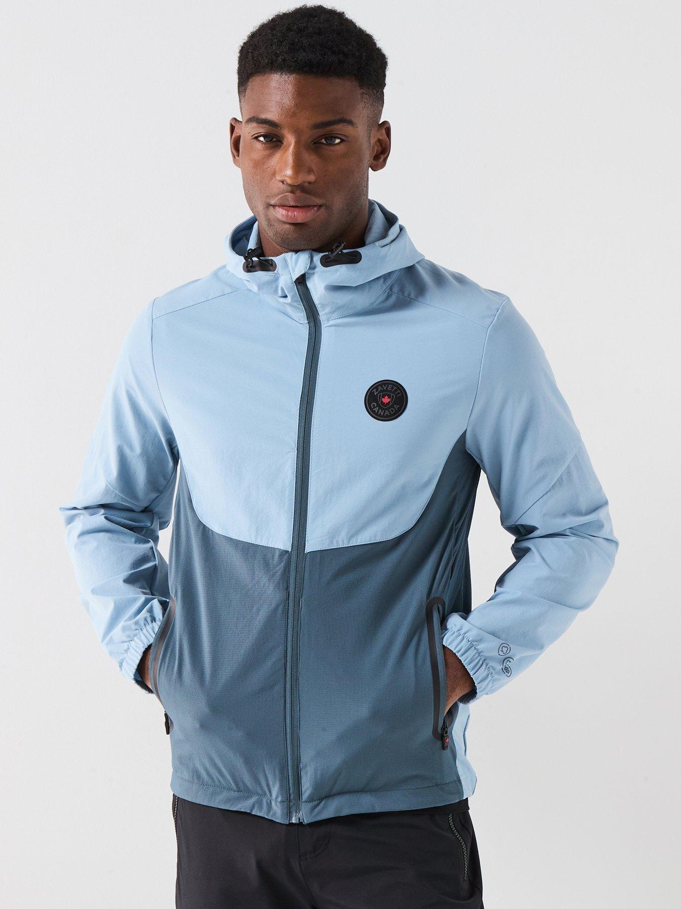 Zavetti Canada Zidero Zip Through Woven Hoodie - Blue