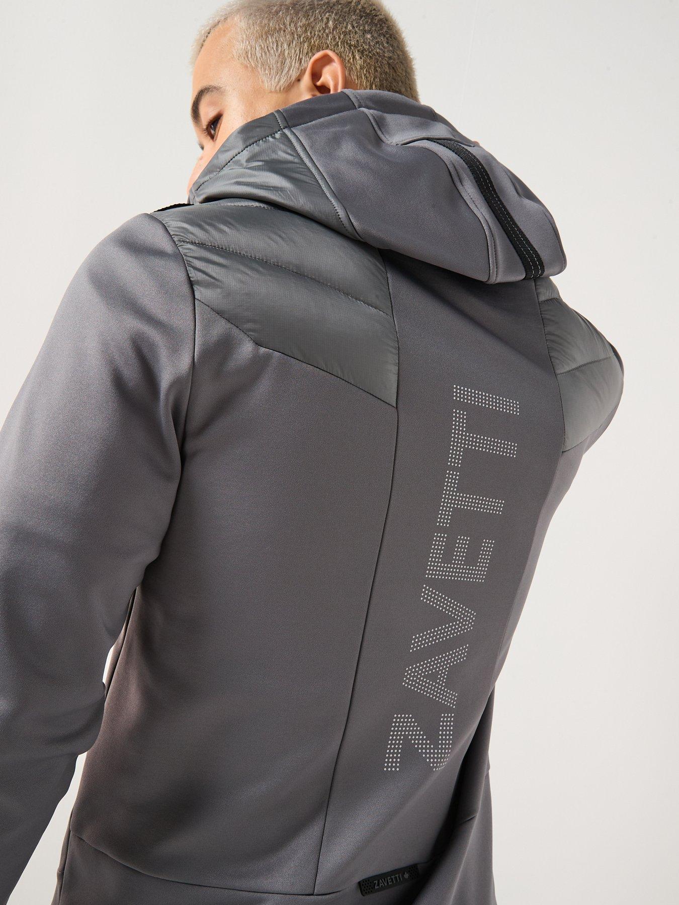 zavetti-canada-omaro-hybrid-zip-through-hoodie-dark-greydetail