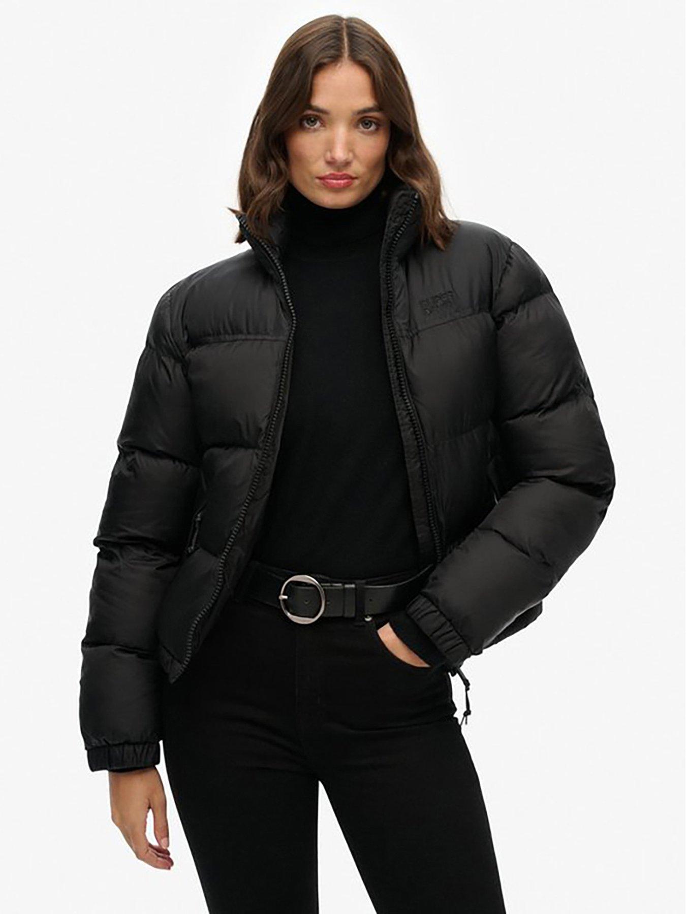 Superdry Padded Non Hooded Puffer Jacket - Black