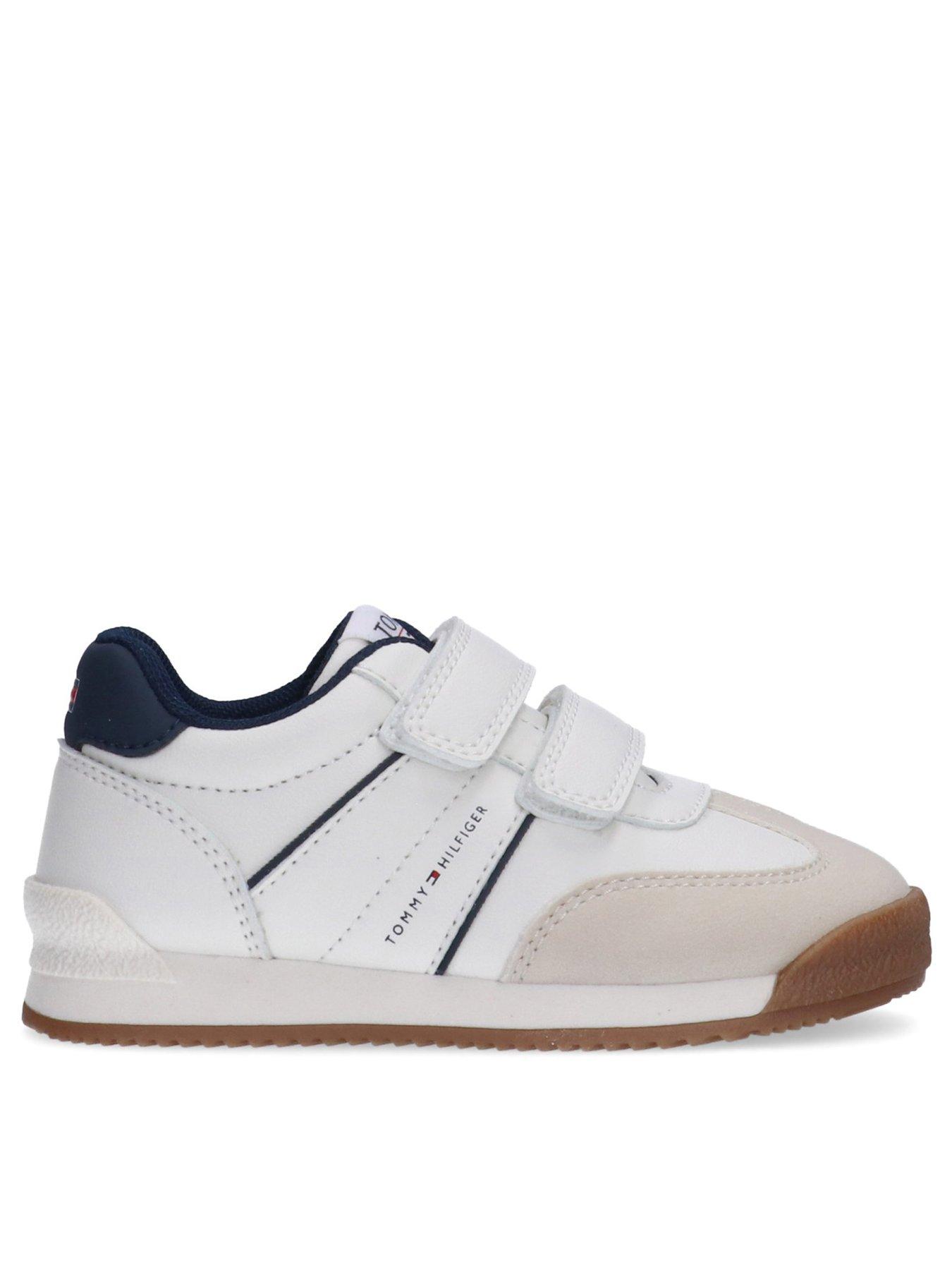Tommy Hilfiger Boys Low Cut Velcro Trainers - Beige