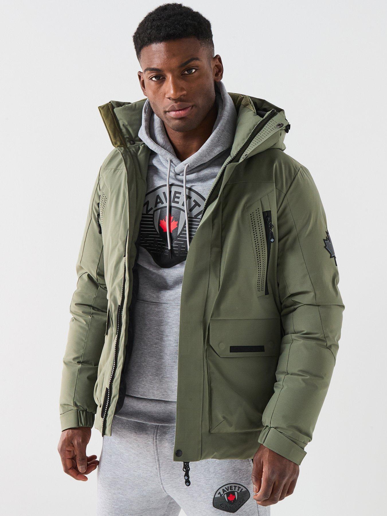 Zavetti Canada Eranio Padded Parka Coat - Khaki