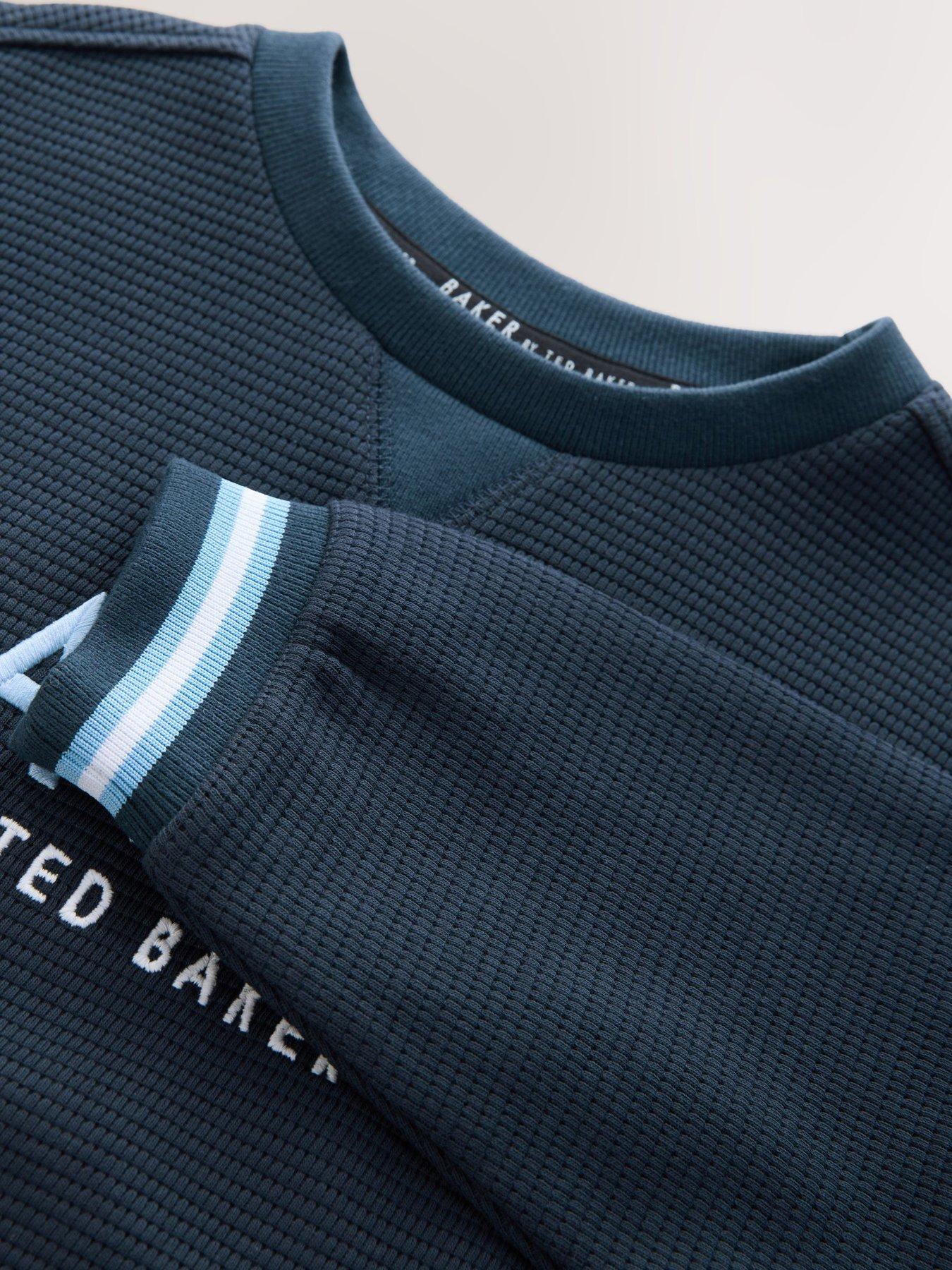 Image 6 of 6 of Ted Baker Boys Sweat Top And Shorts Set - Blue