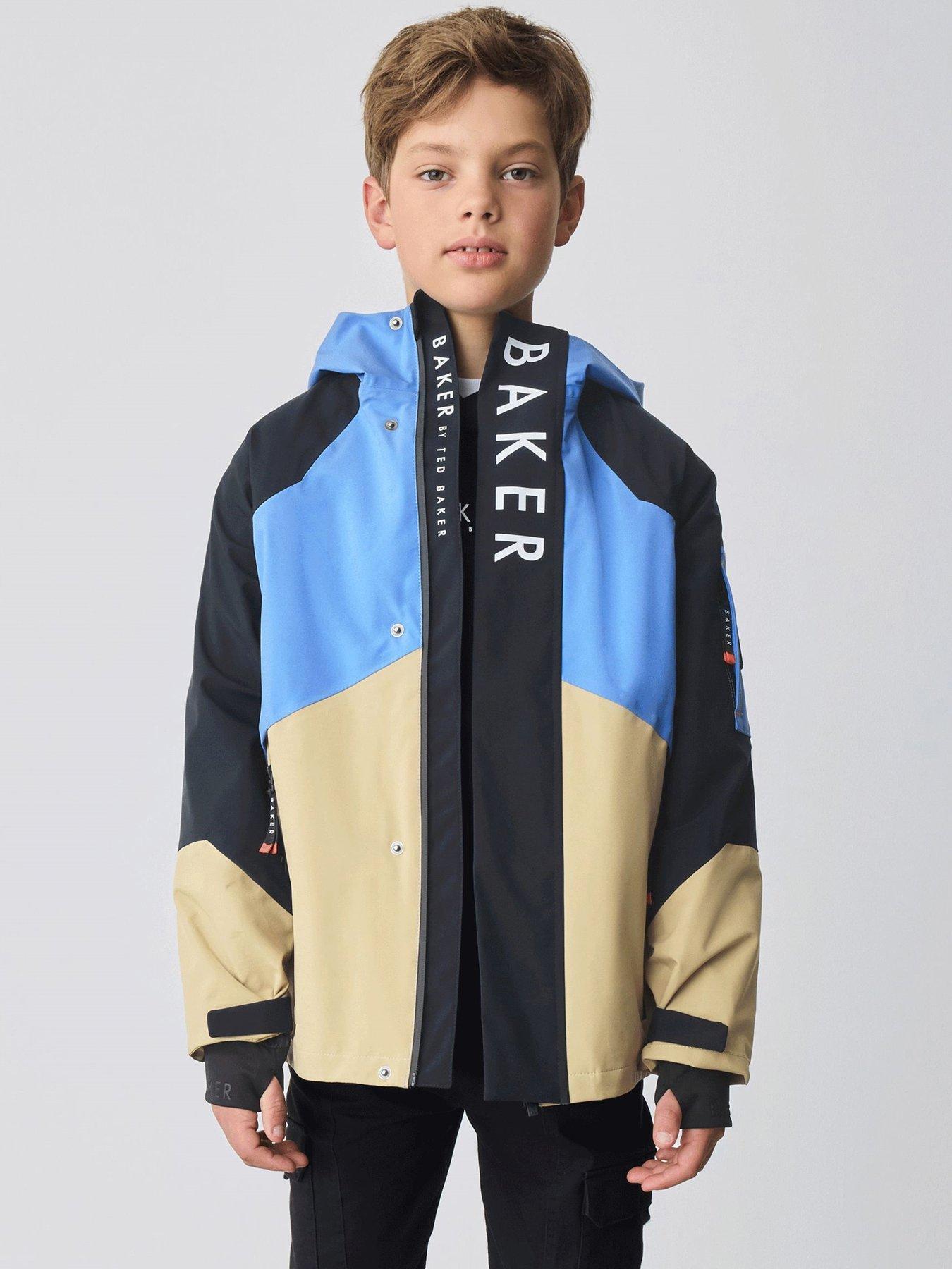 Ted Baker Boys Colourblock Coat - Beige