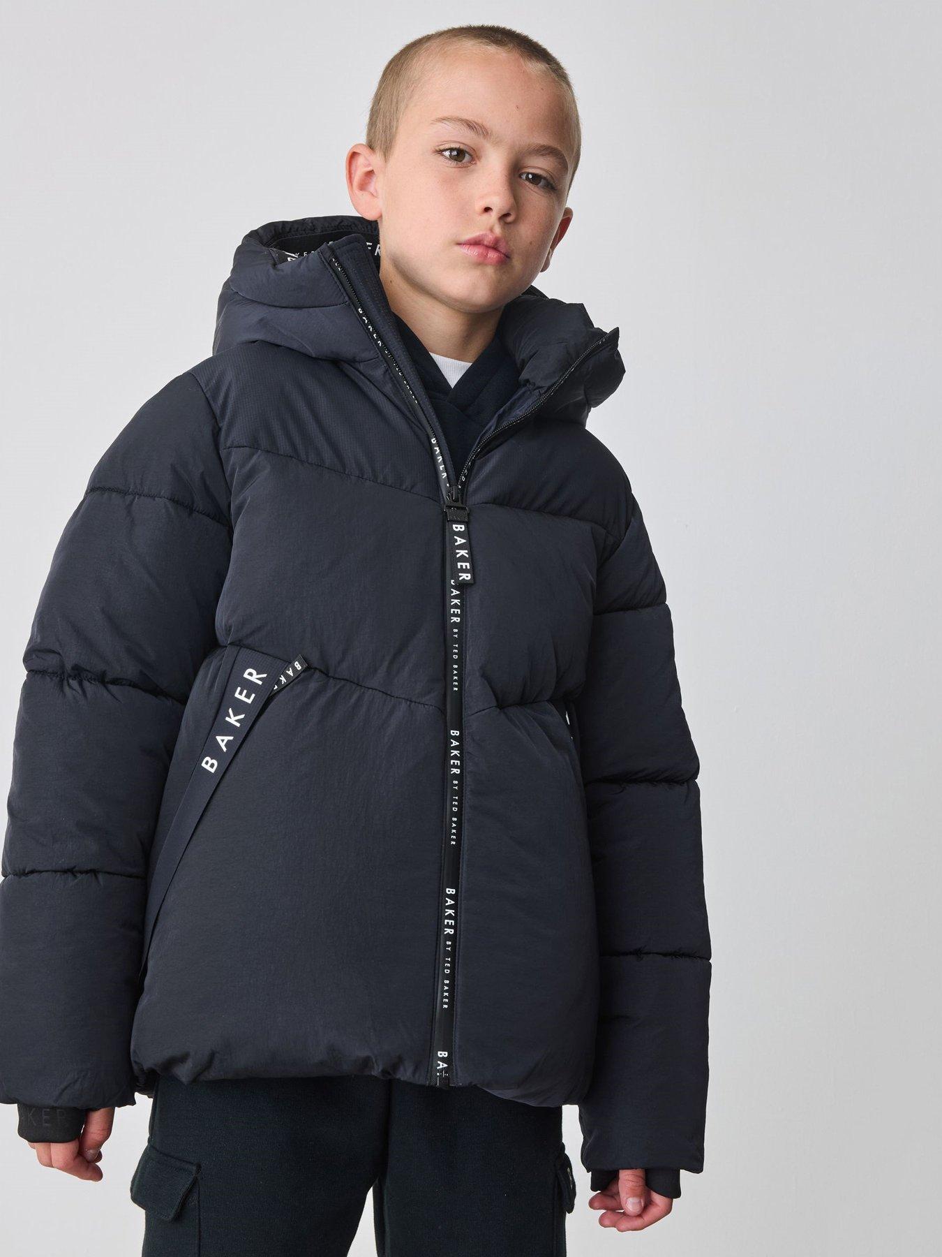 Image 1 of 6 of Ted Baker Boys Back To School Coat - Black
