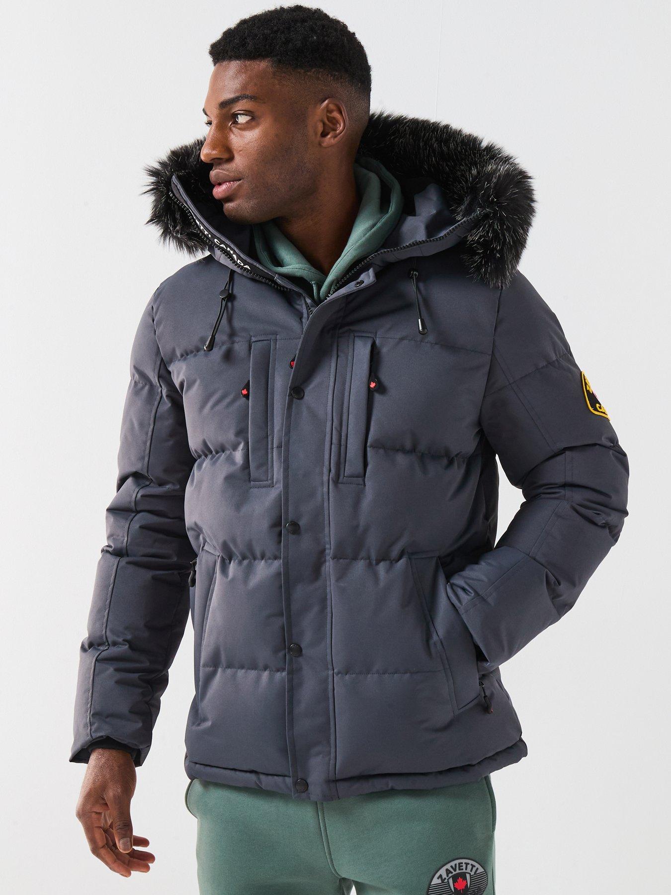 Zavetti Canada Zavetti Canada Oshawa 2.0 Padded Parka Coat - Dark Grey