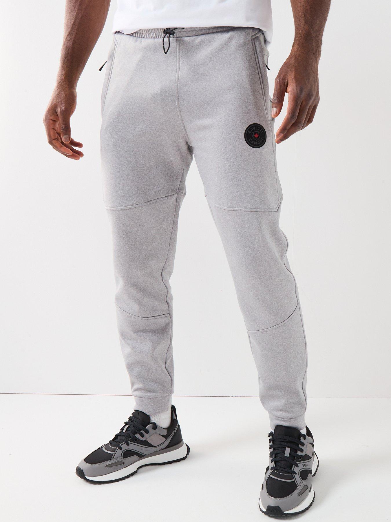 Zavetti Canada Ronia Rubberised Logo Panelled Joggers - Grey