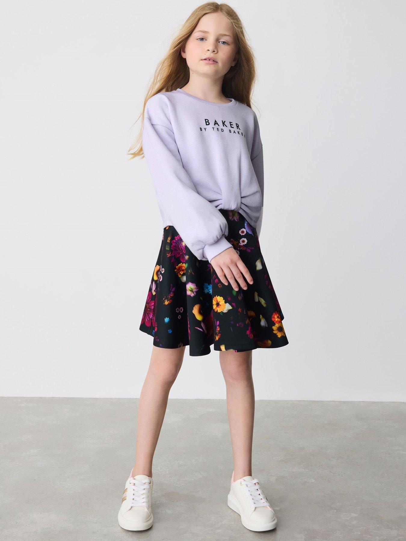 Ted Baker Girl Scuba Skirt Set - Purple