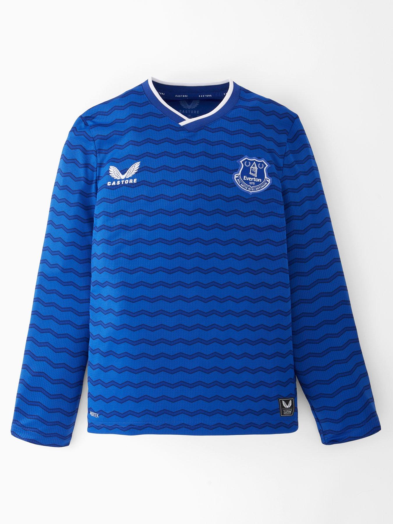 Castore Junior Everton 25/26 Home Long Sleeve Football Shirt - Blue
